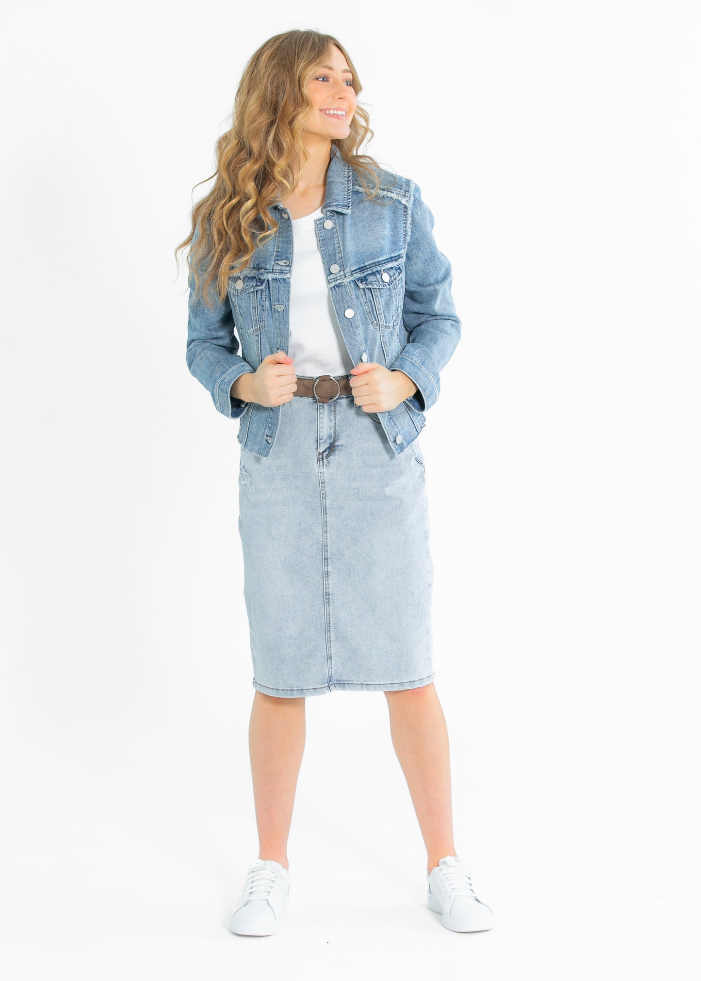Liverpool® Multi Fray Trucker Denim Jacket - FINAL SALE