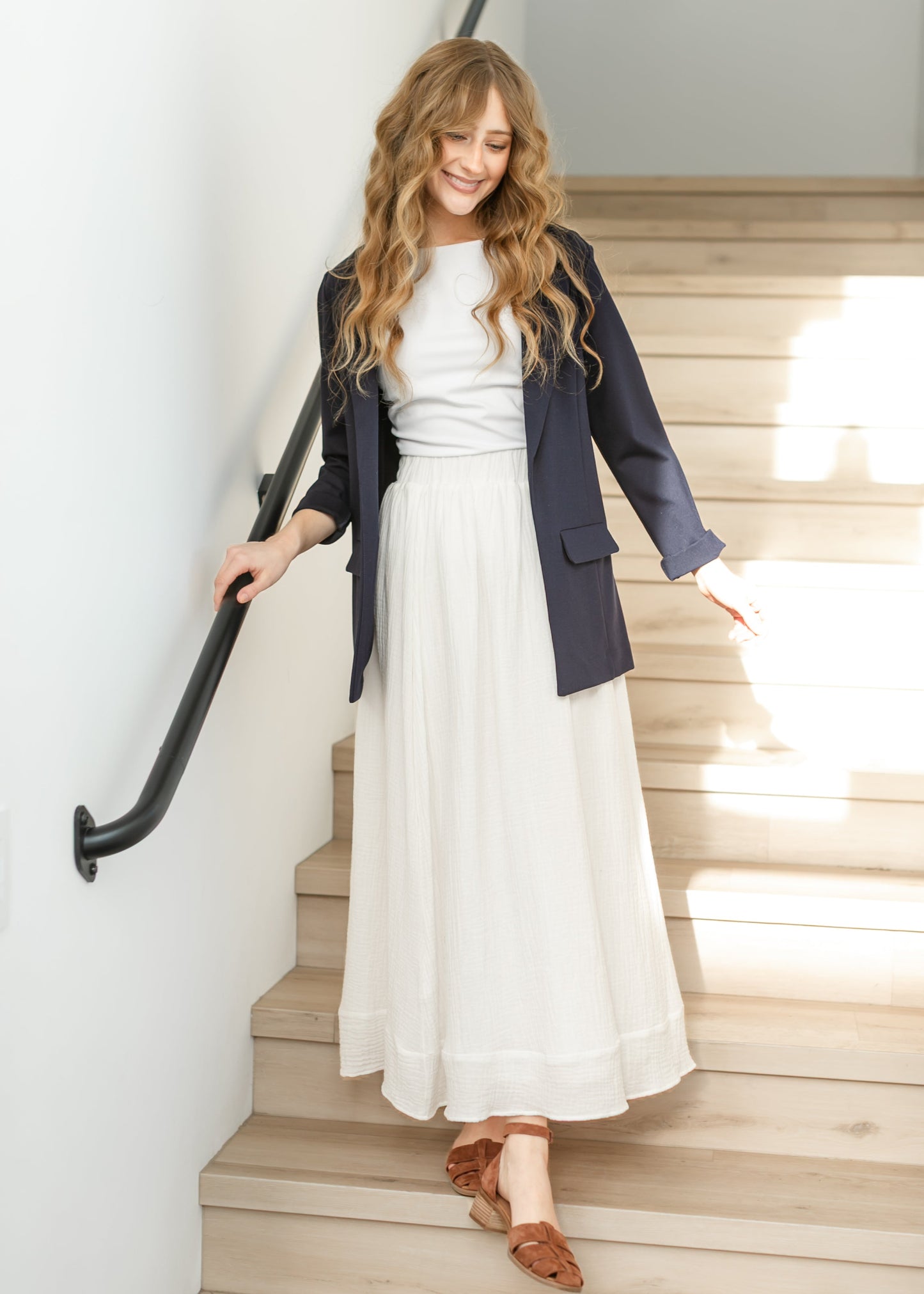 LIVERPOOL® Navy Princess Dart Relaxed Fit Blazer - FINAL SALE