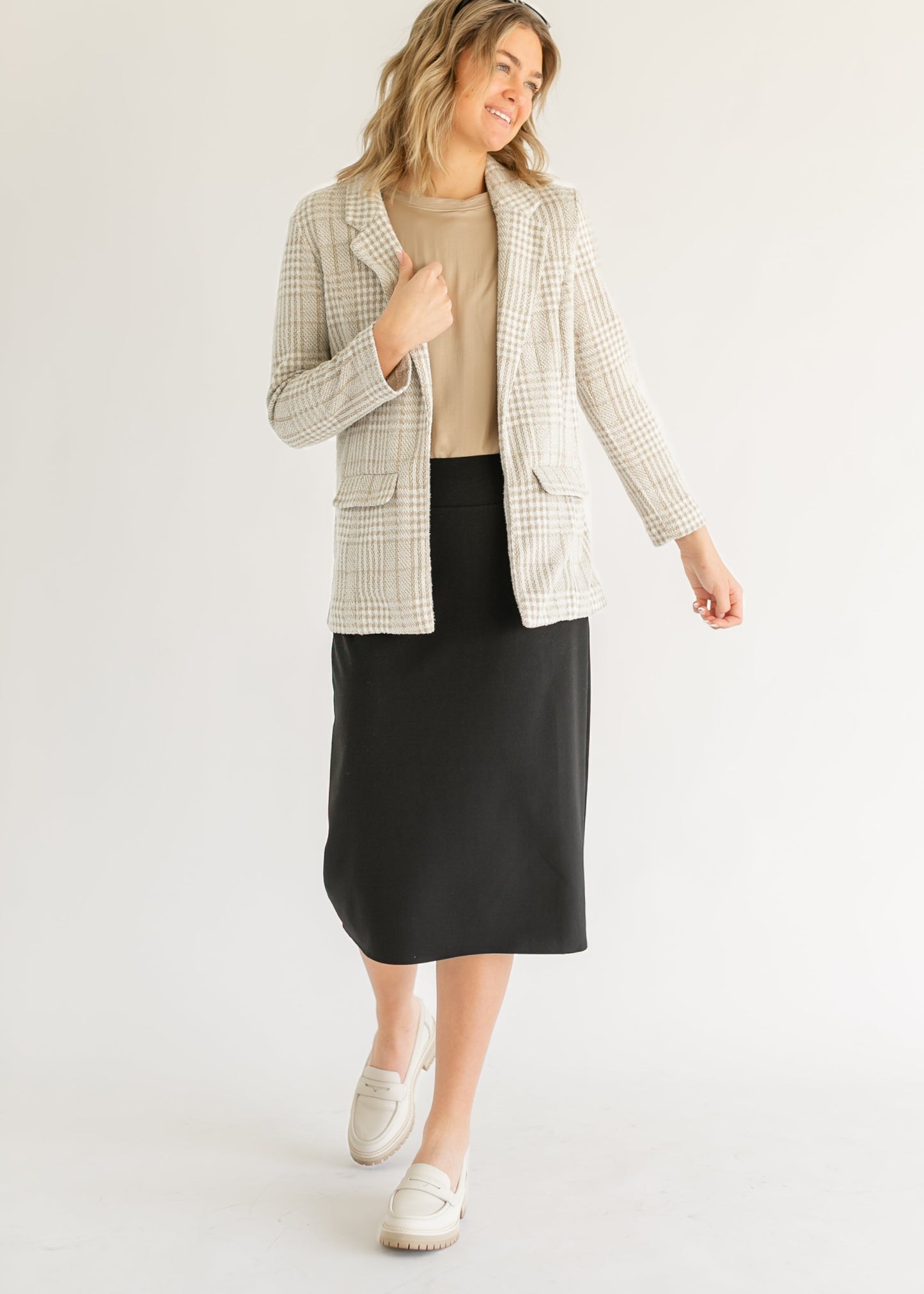 LIVERPOOL® Plaid Relaxed Fit Blazer - FINAL SALE