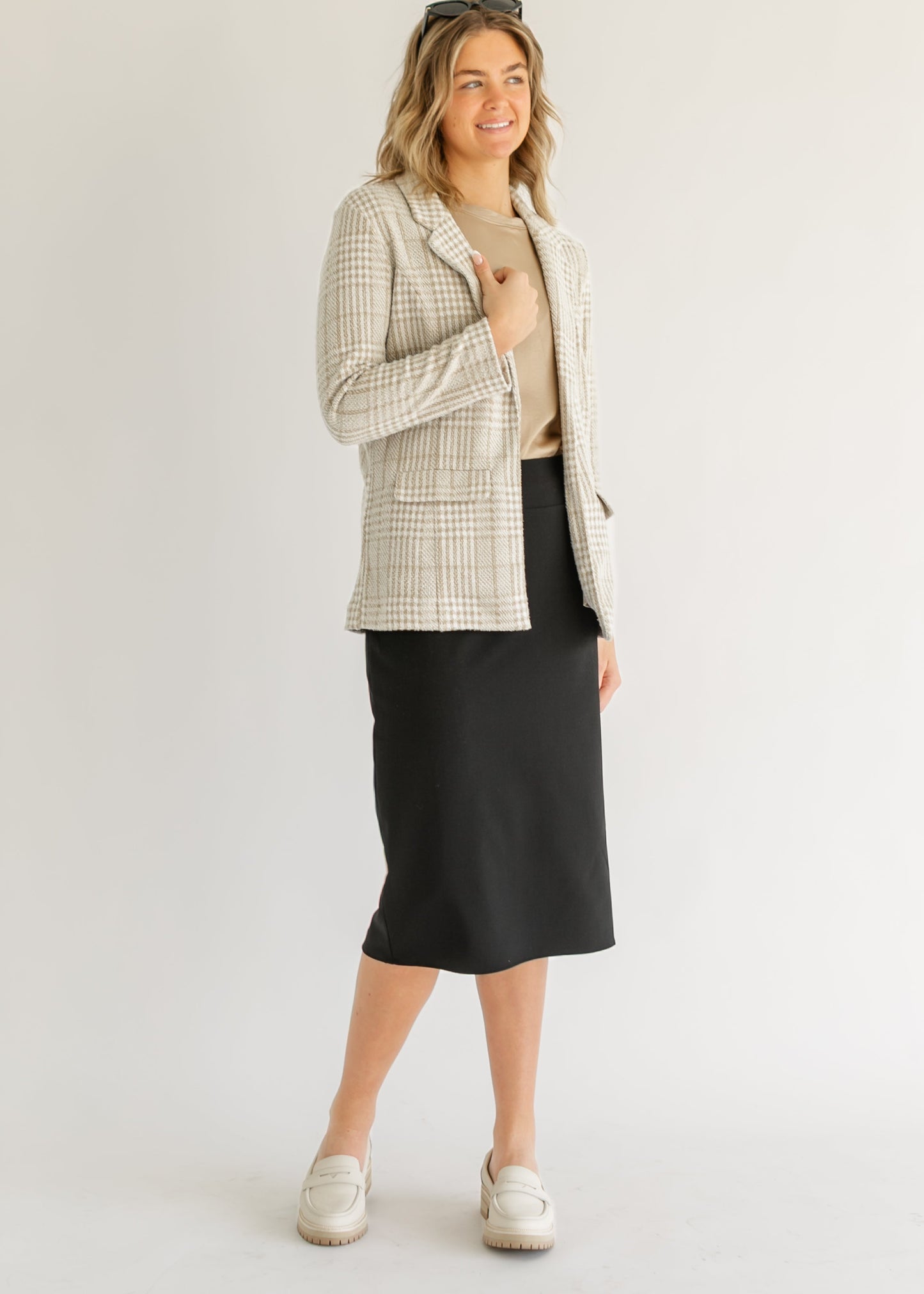 LIVERPOOL® Plaid Relaxed Fit Blazer - FINAL SALE