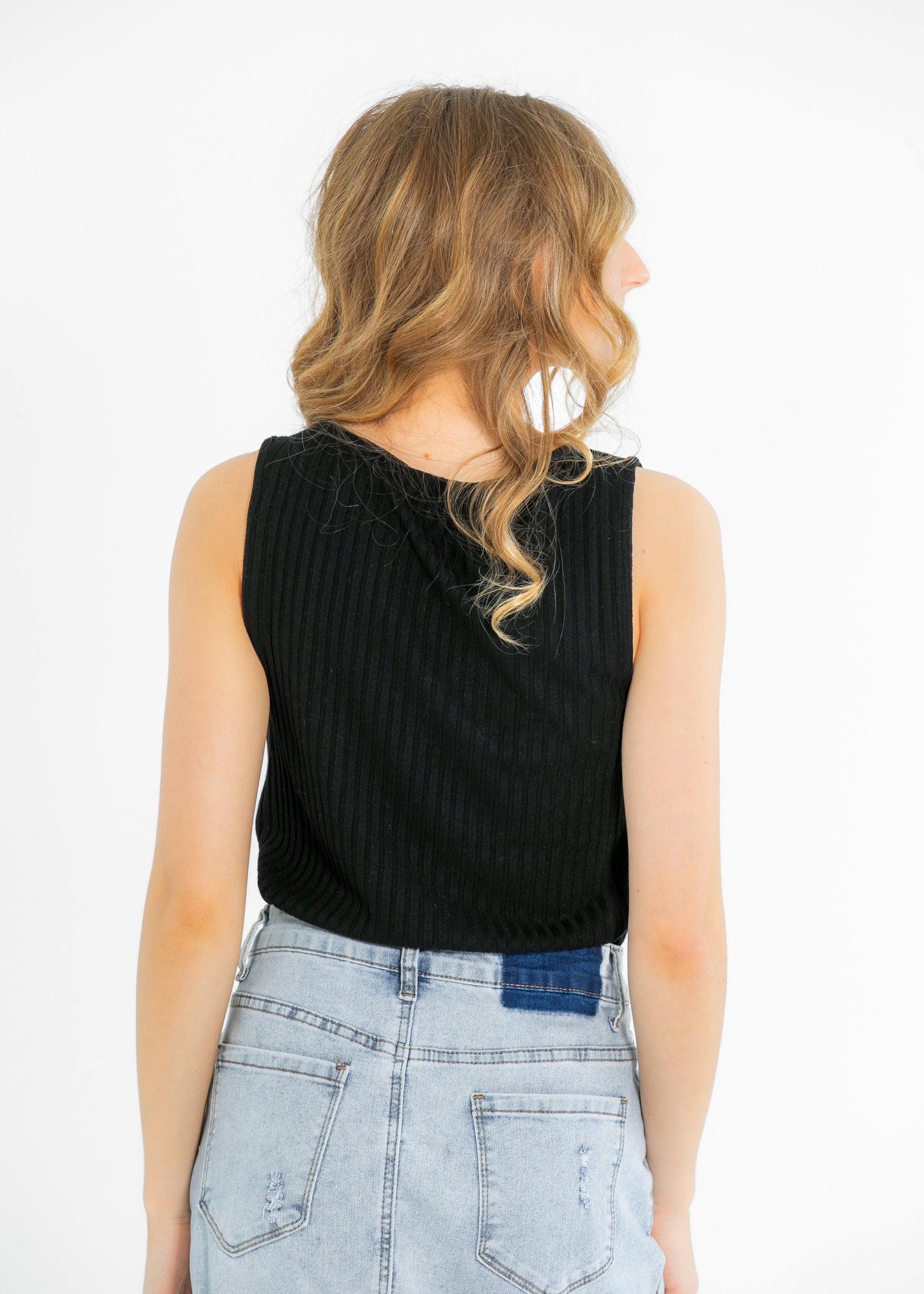 Liverpool® Sleeveless Boat Neck Rib Knit Top - FINAL SALE