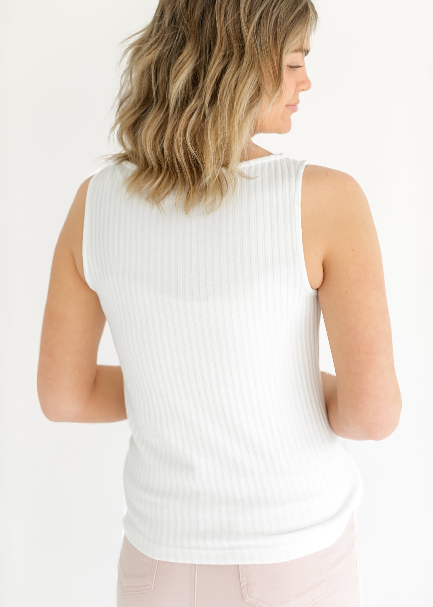 Liverpool® Sleeveless Boat Neck Rib Knit Top - FINAL SALE