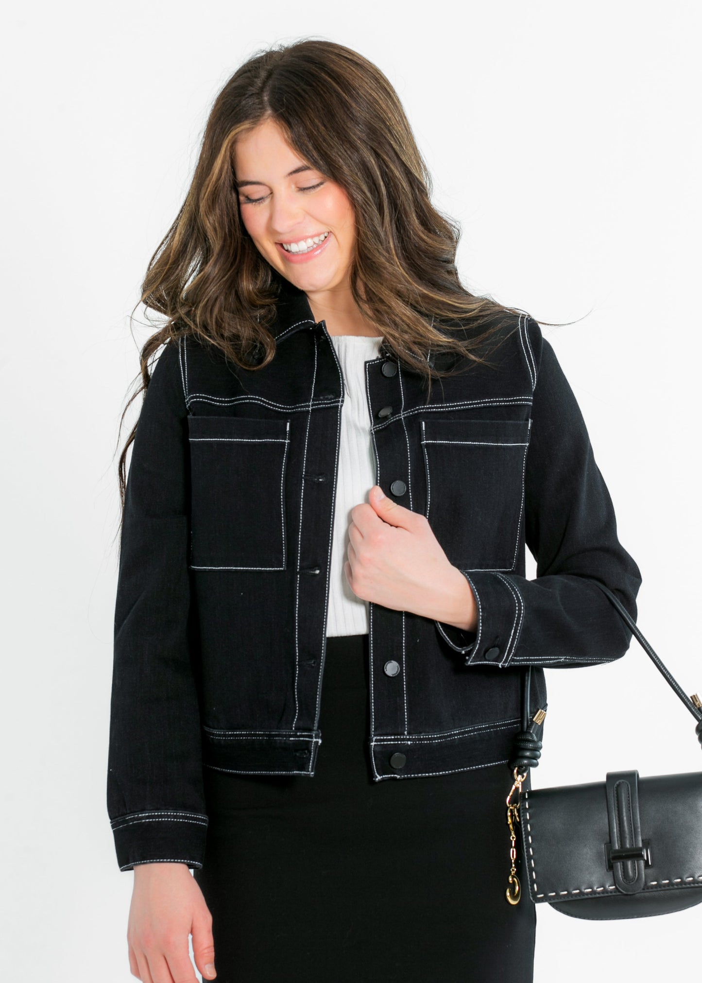 Liverpool® Utility Trucker Contrast Stitch Denim Jacket - FINAL SALE