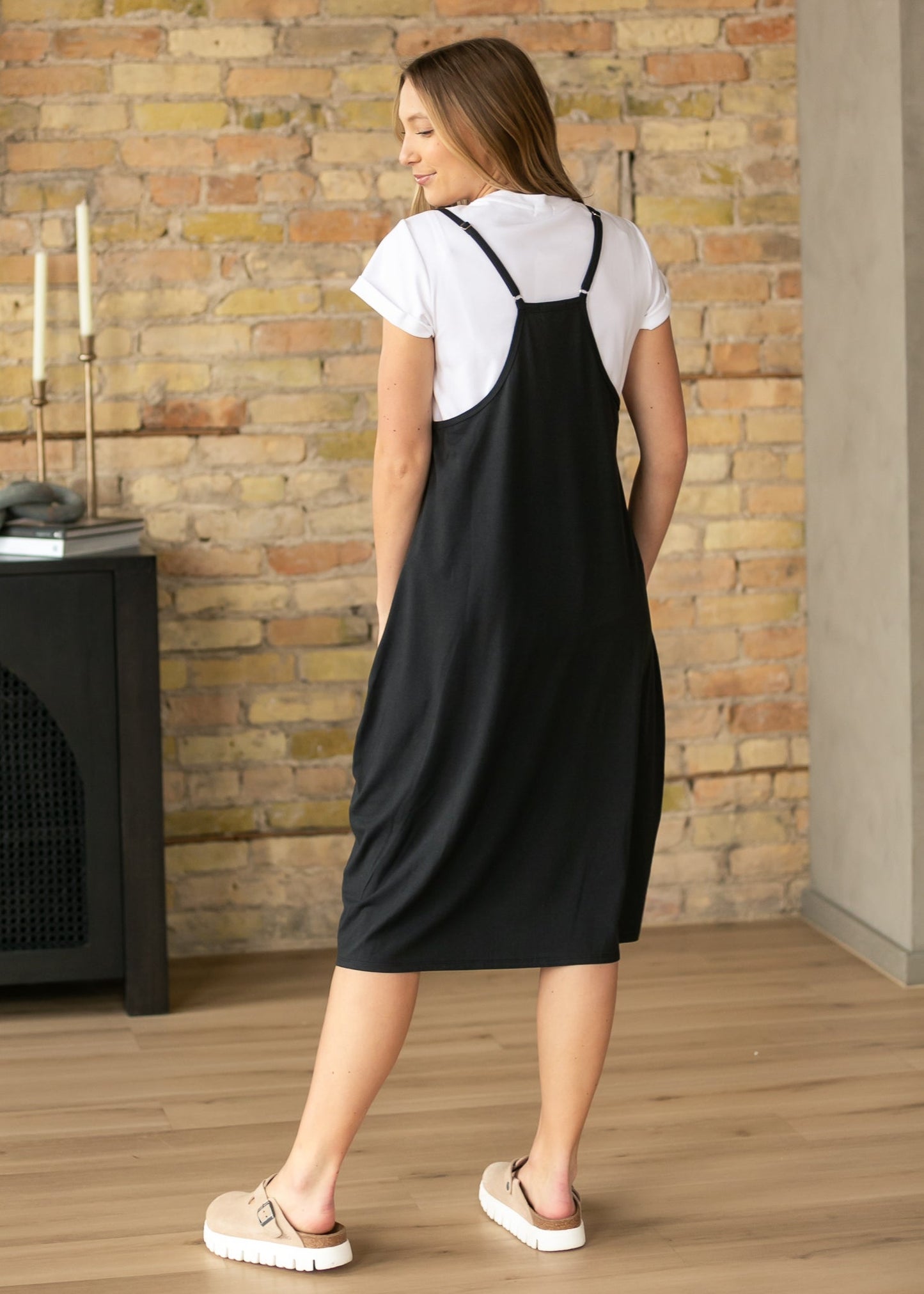 Lolo Black Racerback Midi Dress