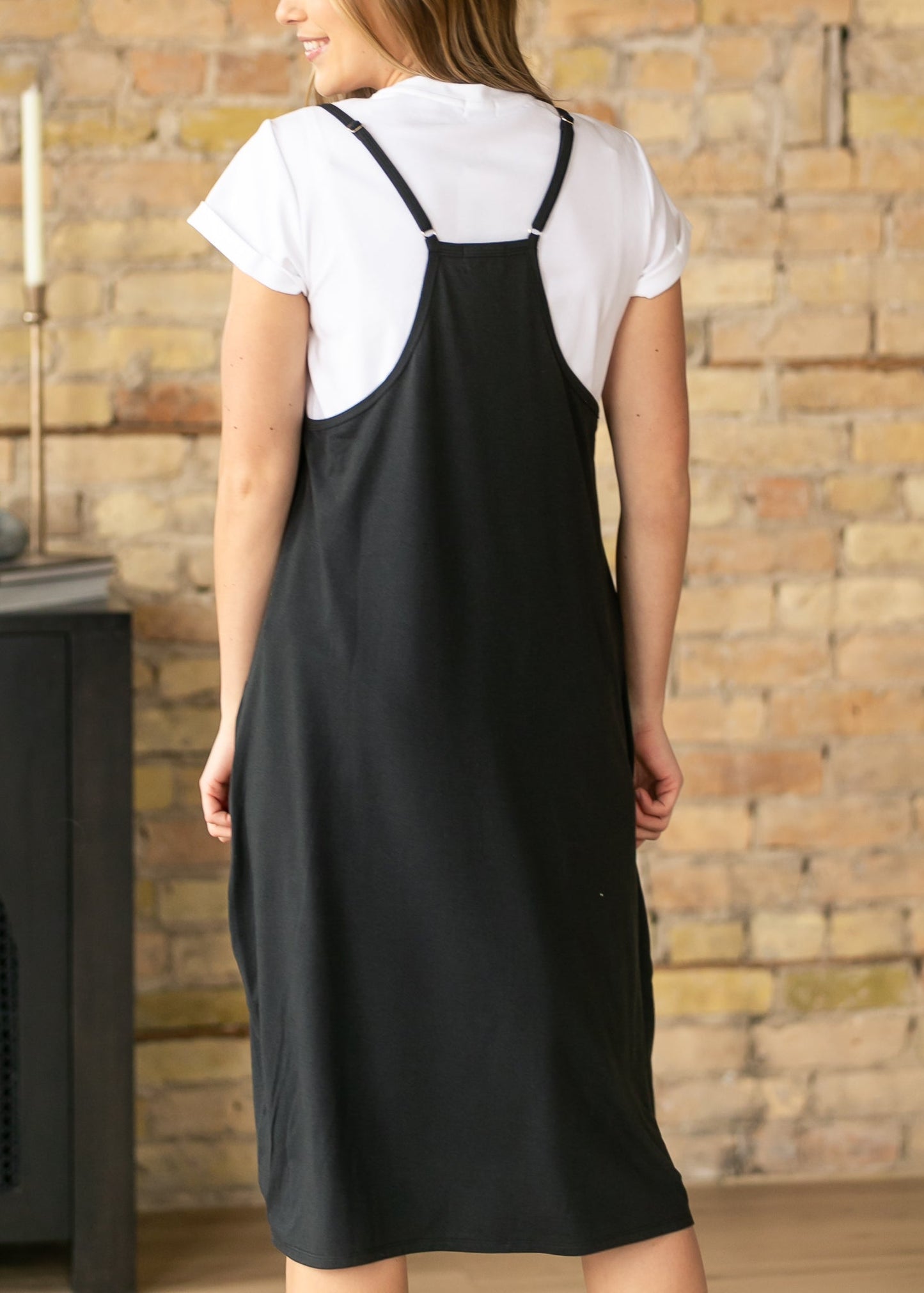 Lolo Black Racerback Midi Dress
