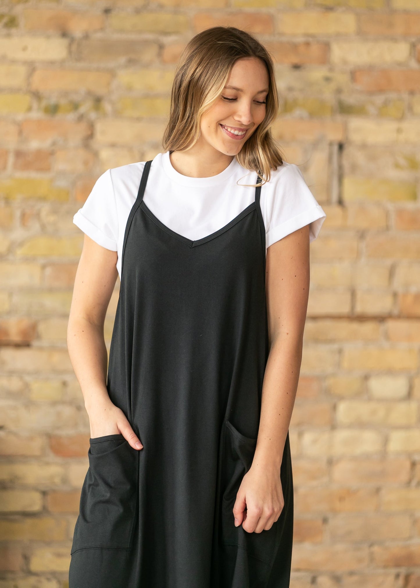 Lolo Black Racerback Midi Dress