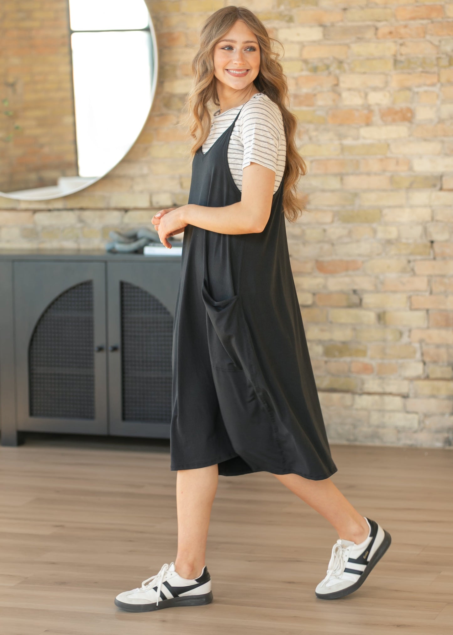 Lolo Black Racerback Midi Dress