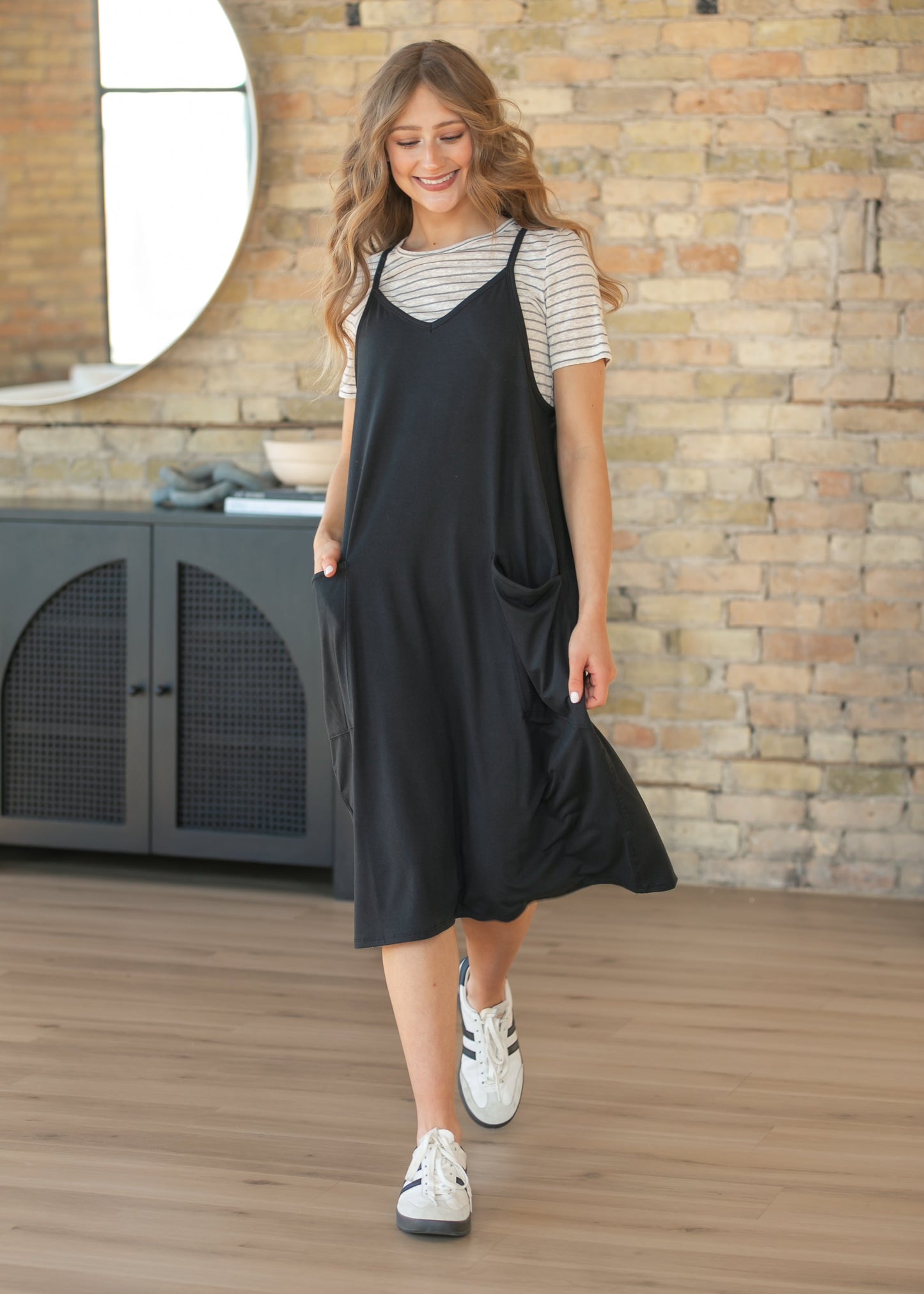 Lolo Black Racerback Midi Dress