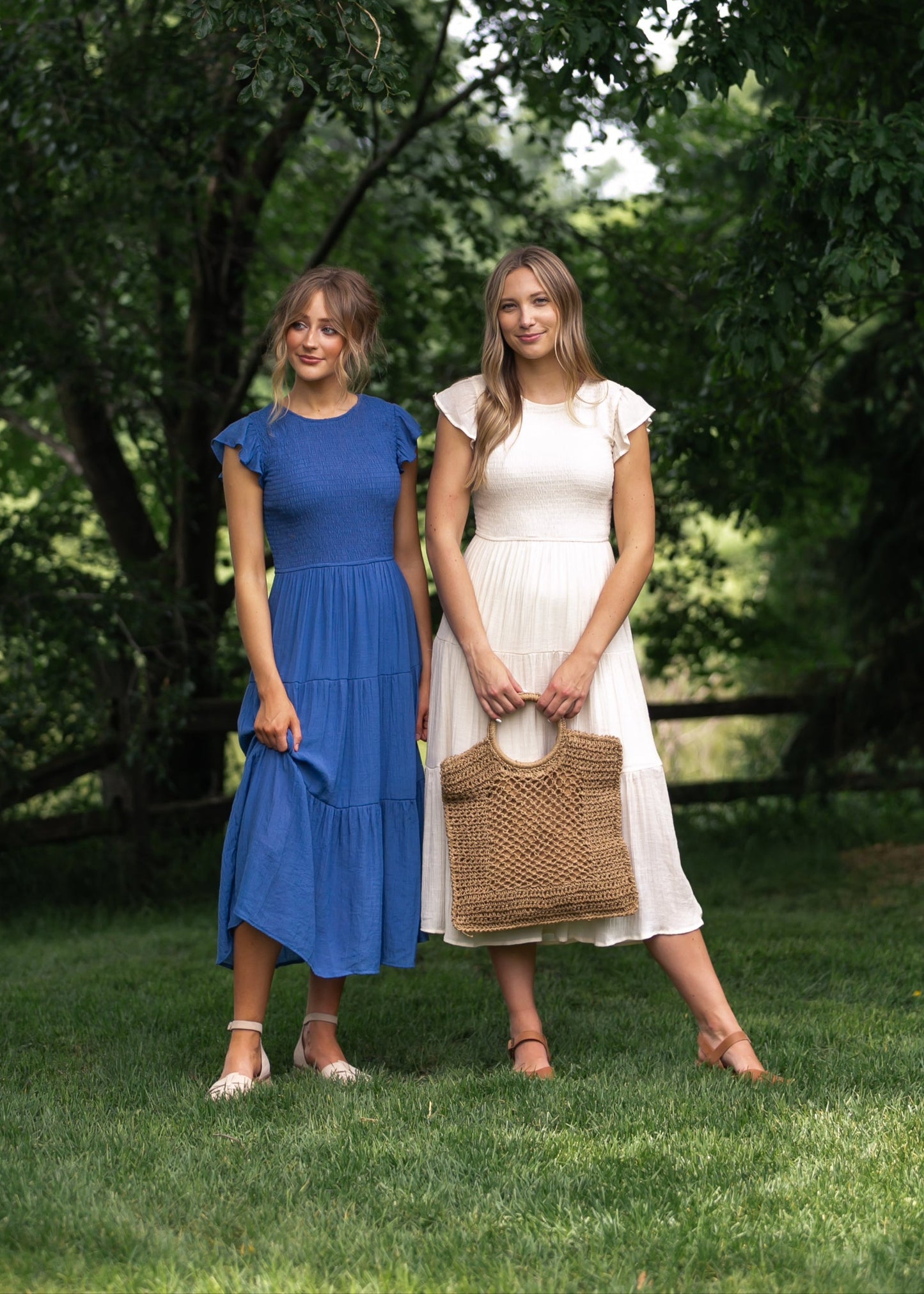 Lorelai Smocked Tiered Midi Dress - FINAL SALE