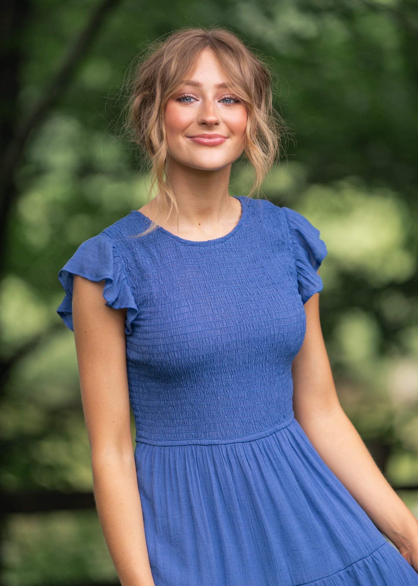 Lorelai Smocked Tiered Midi Dress - FINAL SALE
