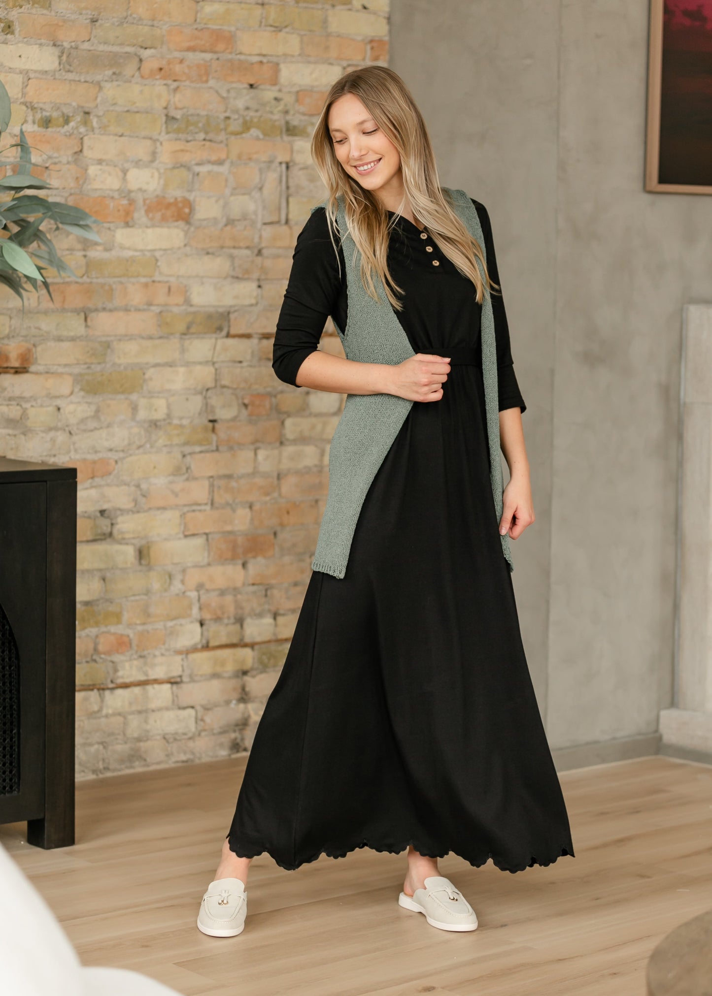 Lydia Button Front Maxi Dress - FINAL SALE