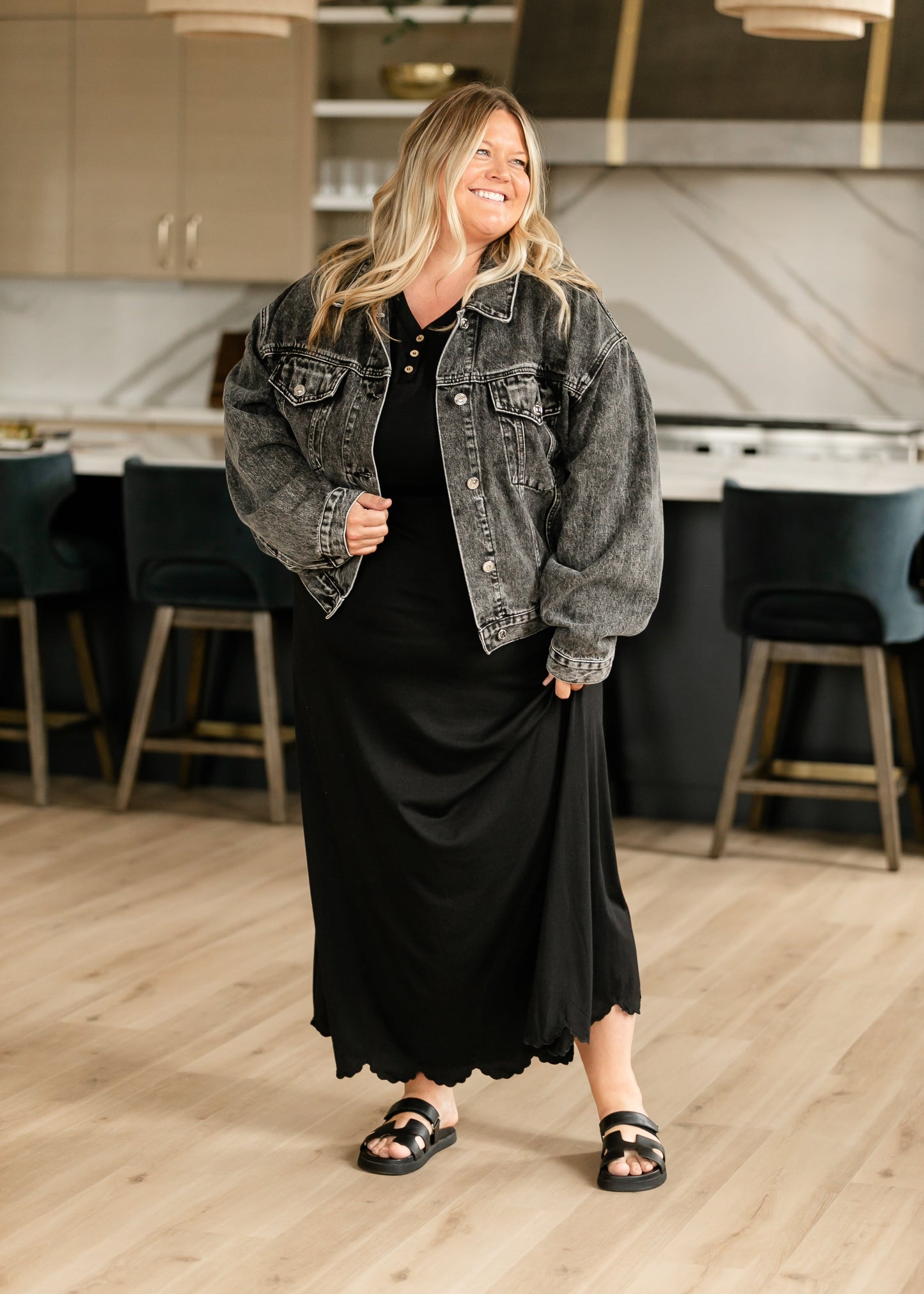 Lydia Button Front Maxi Dress - FINAL SALE