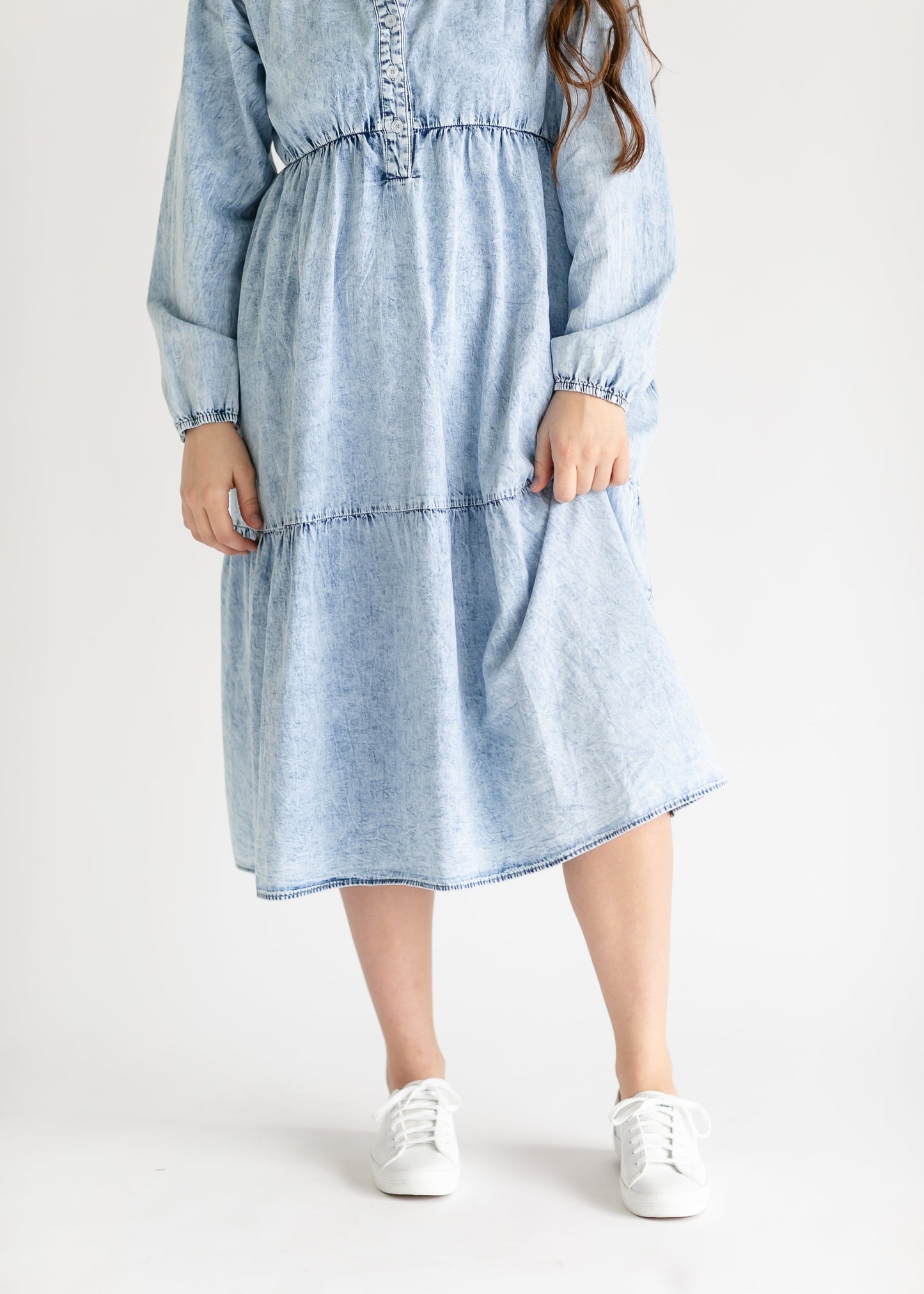 Mackayla Denim Tiered Dress - FINAL SALE