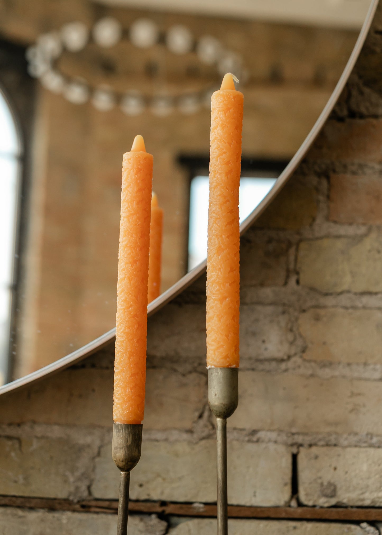 Maple Leaf Unscented Taper Candles Set of 2 - FINAL SALE