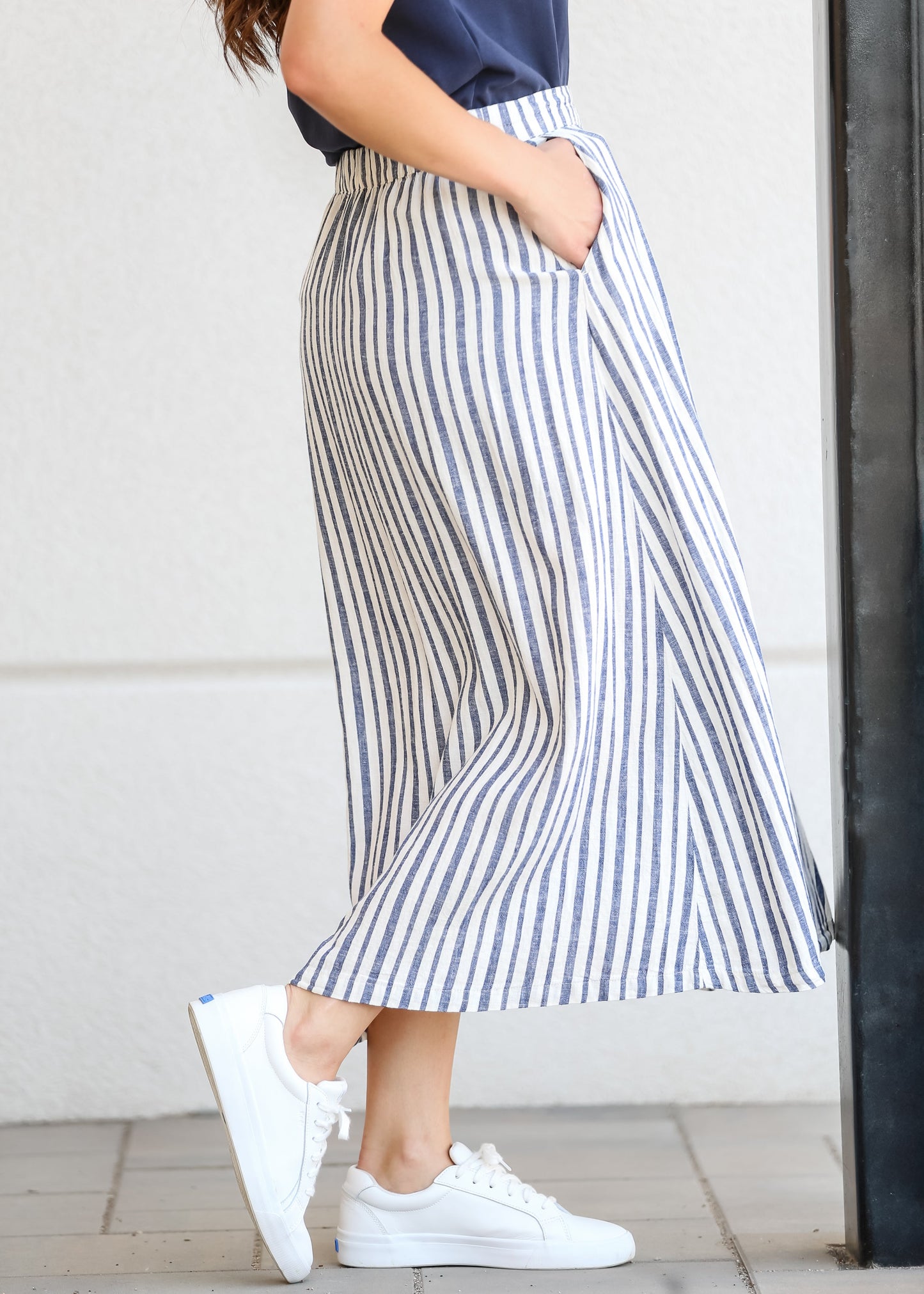 Marissa Striped Linen Blend Skirt - FINAL SALE