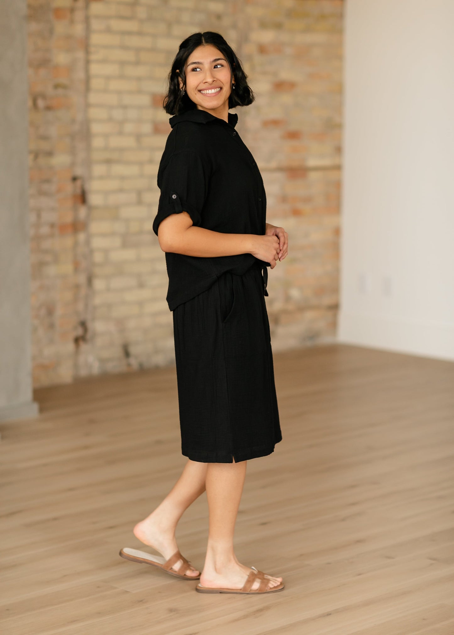 Marlaina Cotton Gauze Button Up Top & Skirt Set - FINAL SALE