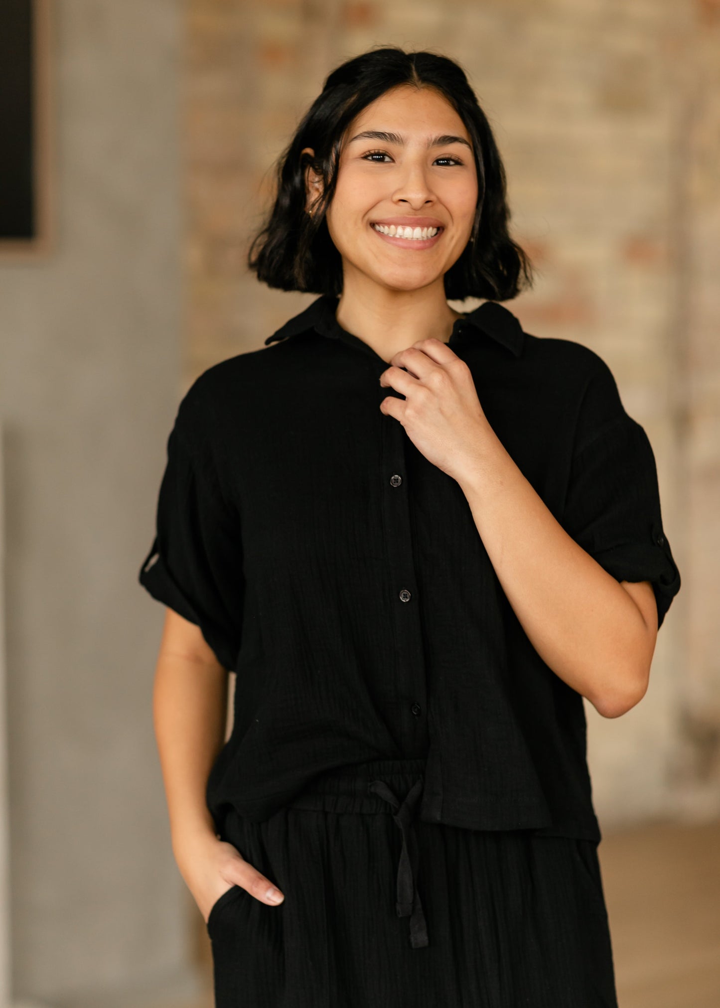 Marlaina Cotton Gauze Button Up Top & Skirt Set - FINAL SALE