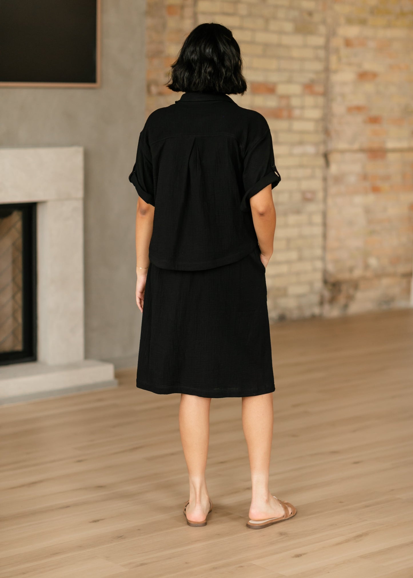 Marlaina Cotton Gauze Button Up Top & Skirt Set - FINAL SALE
