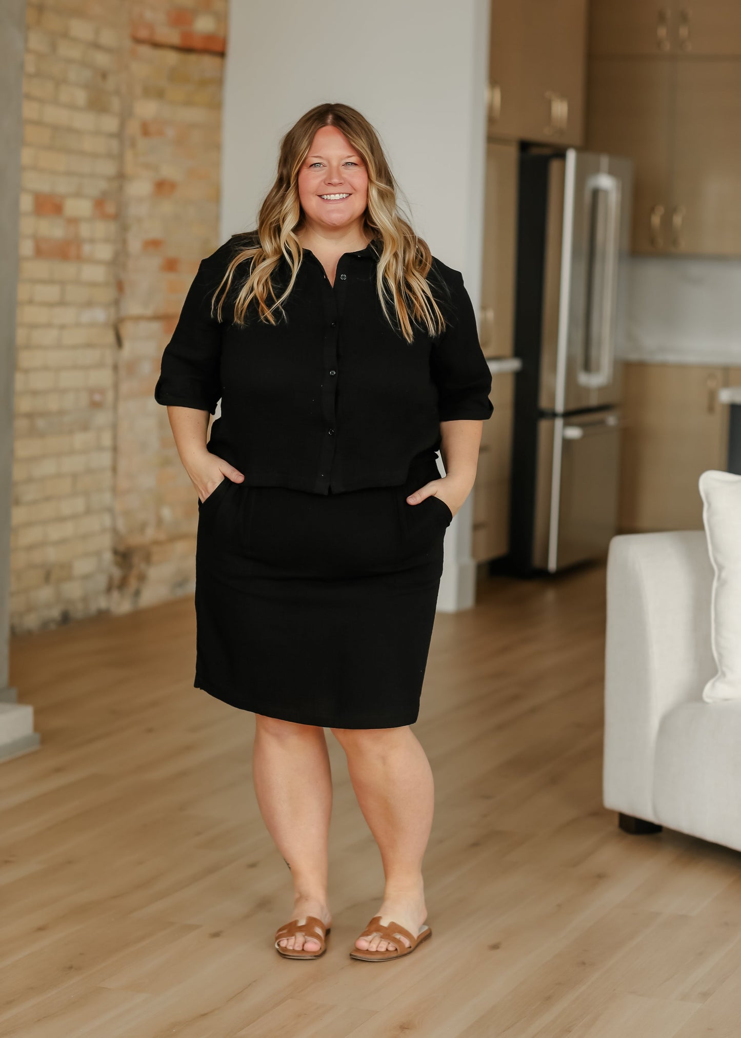 Marlaina Cotton Gauze Button Up Top & Skirt Set - FINAL SALE