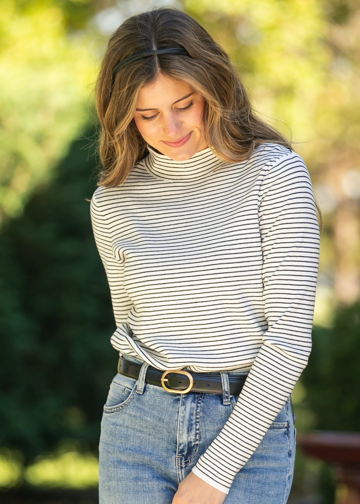 Matte Gold Oval Buckle Belt - FINAL SALE