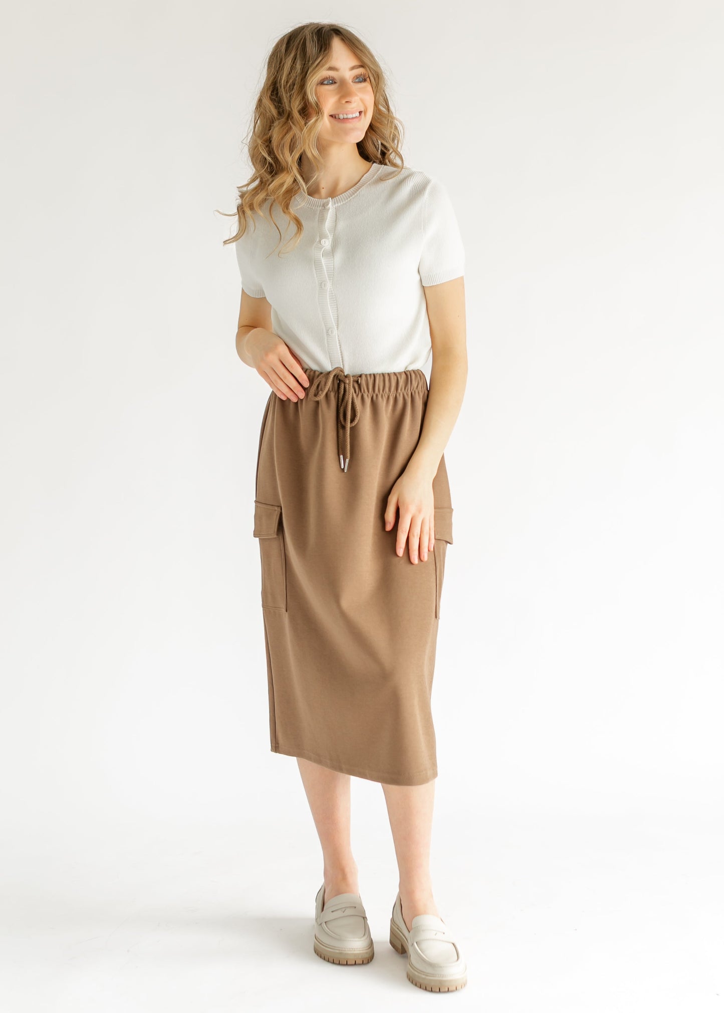 Mazie Midi A-line Cargo Skirt - FINAL SALE