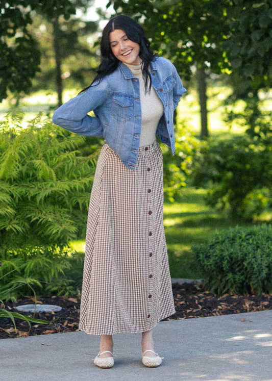McKenna Gingham Maxi Skirt - FINAL SALE