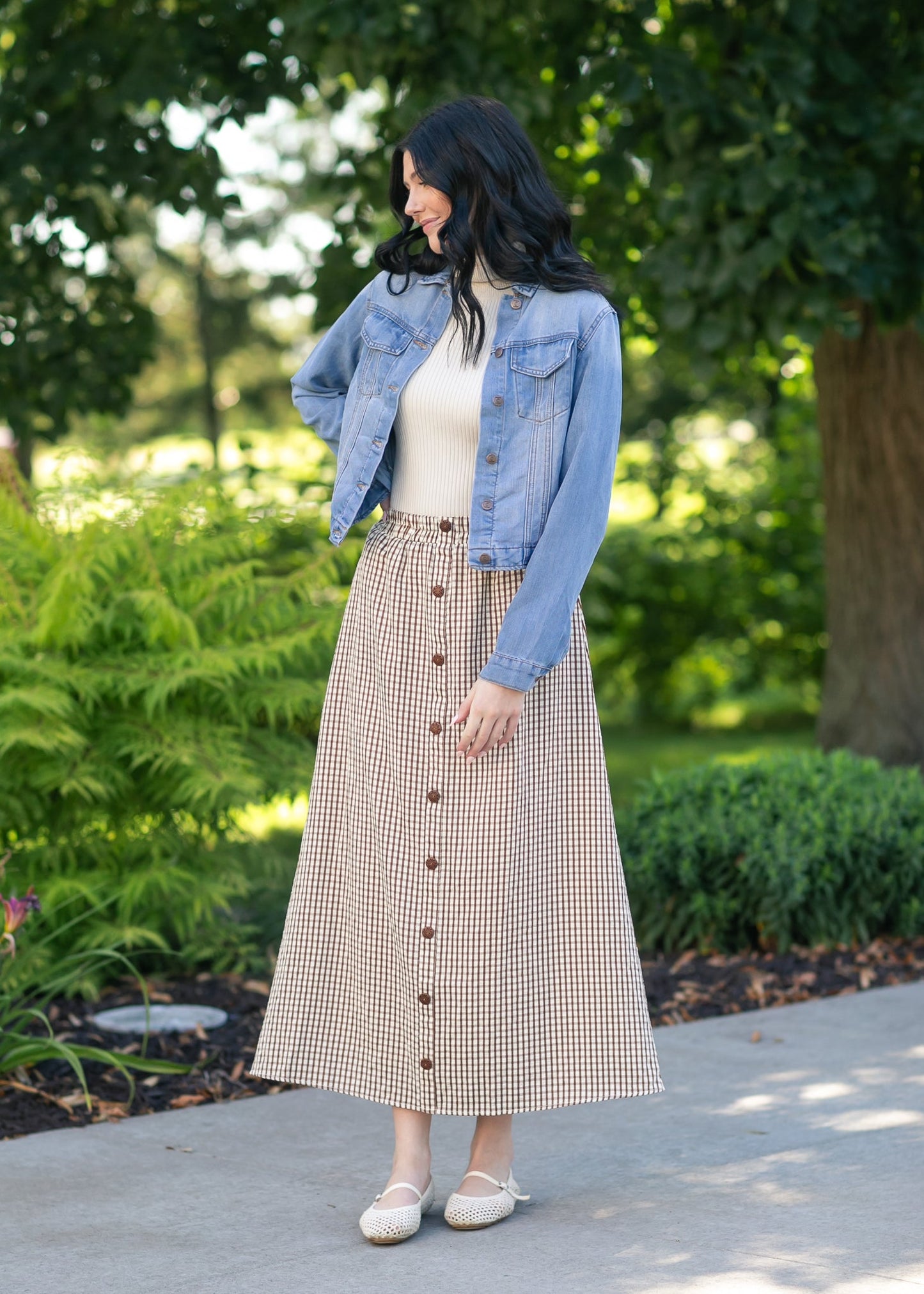 McKenna Gingham Maxi Skirt - FINAL SALE