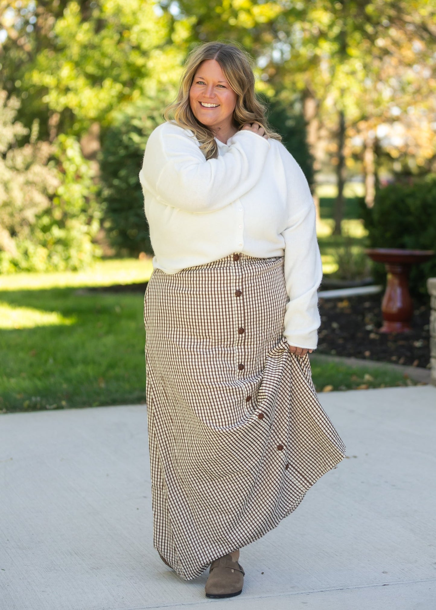 McKenna Gingham Maxi Skirt - FINAL SALE