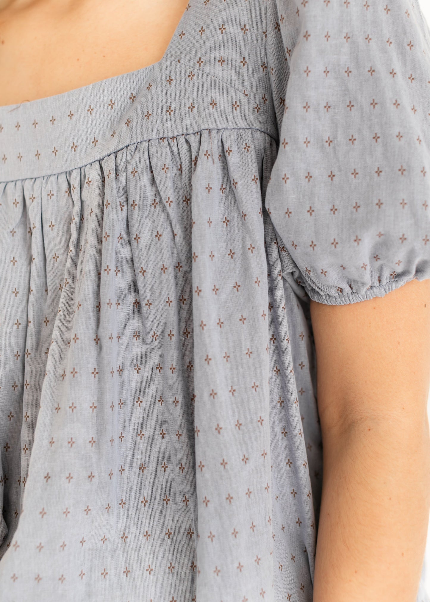 Melany Cotton Peplum Top - FINAL SALE