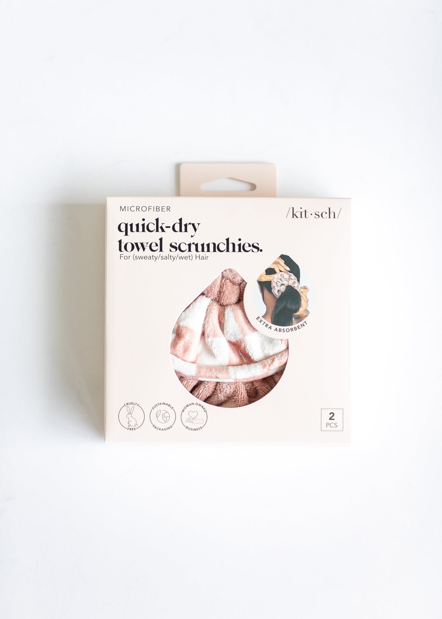 Kitsch™ Microfiber Quick-Dry Towel Scrunchie 2pc