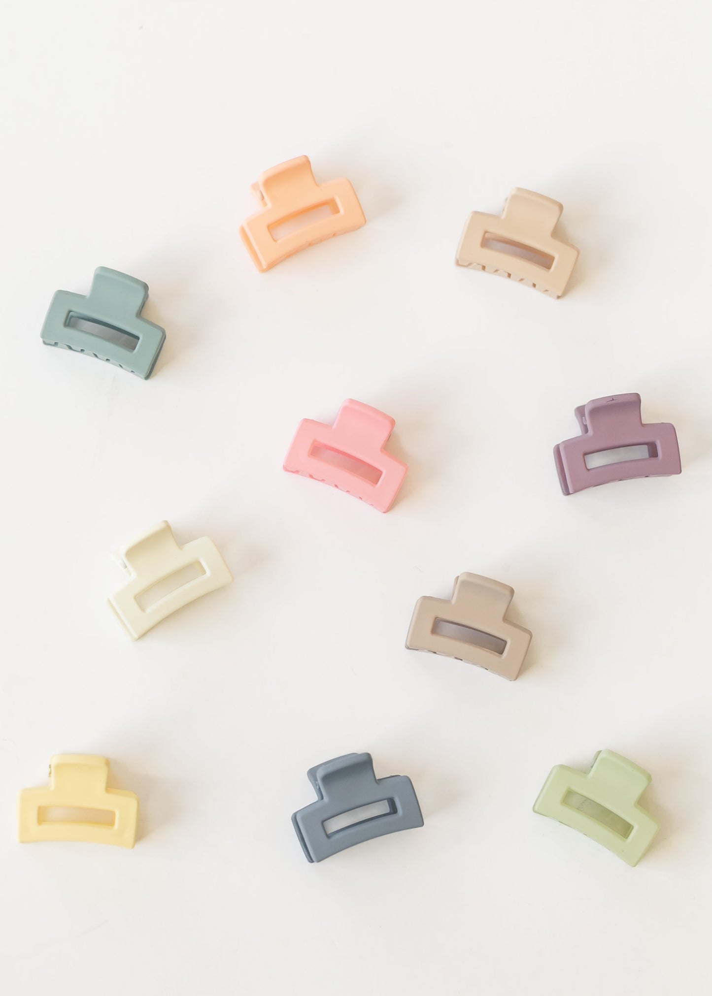Mini Rectangle Claw Clip Set - 10 pcs