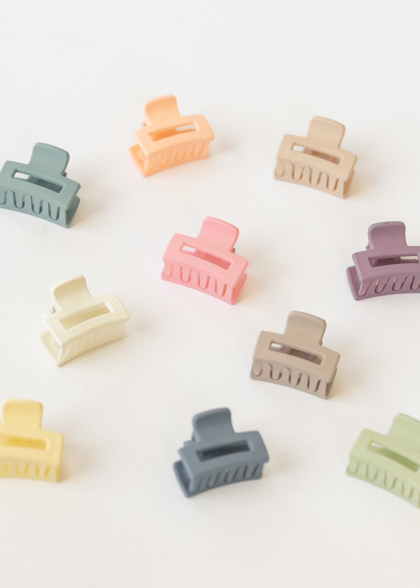 Mini Rectangle Claw Clip Set - 10 pcs