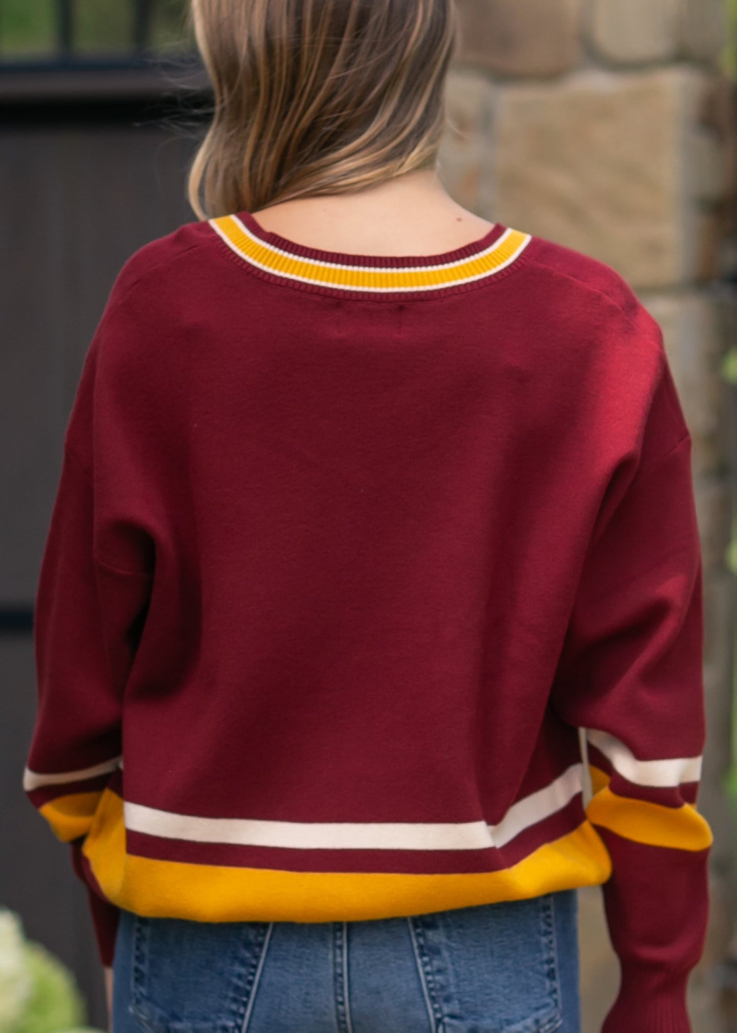 Minnesota Logo V-neck Sweater