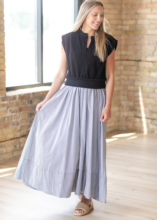 elan Mixed Media Maxi Dress - FINAL SALE