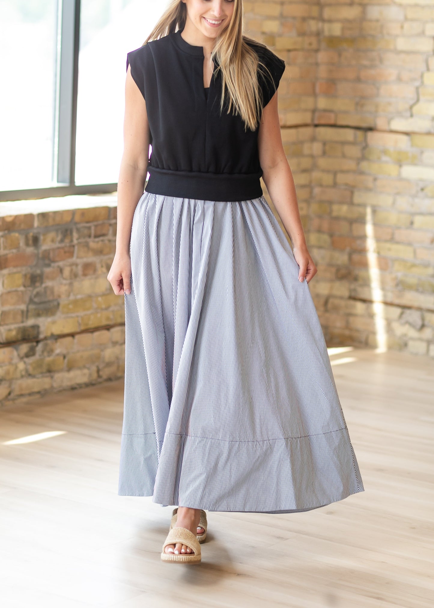 elan Mixed Media Maxi Dress - FINAL SALE