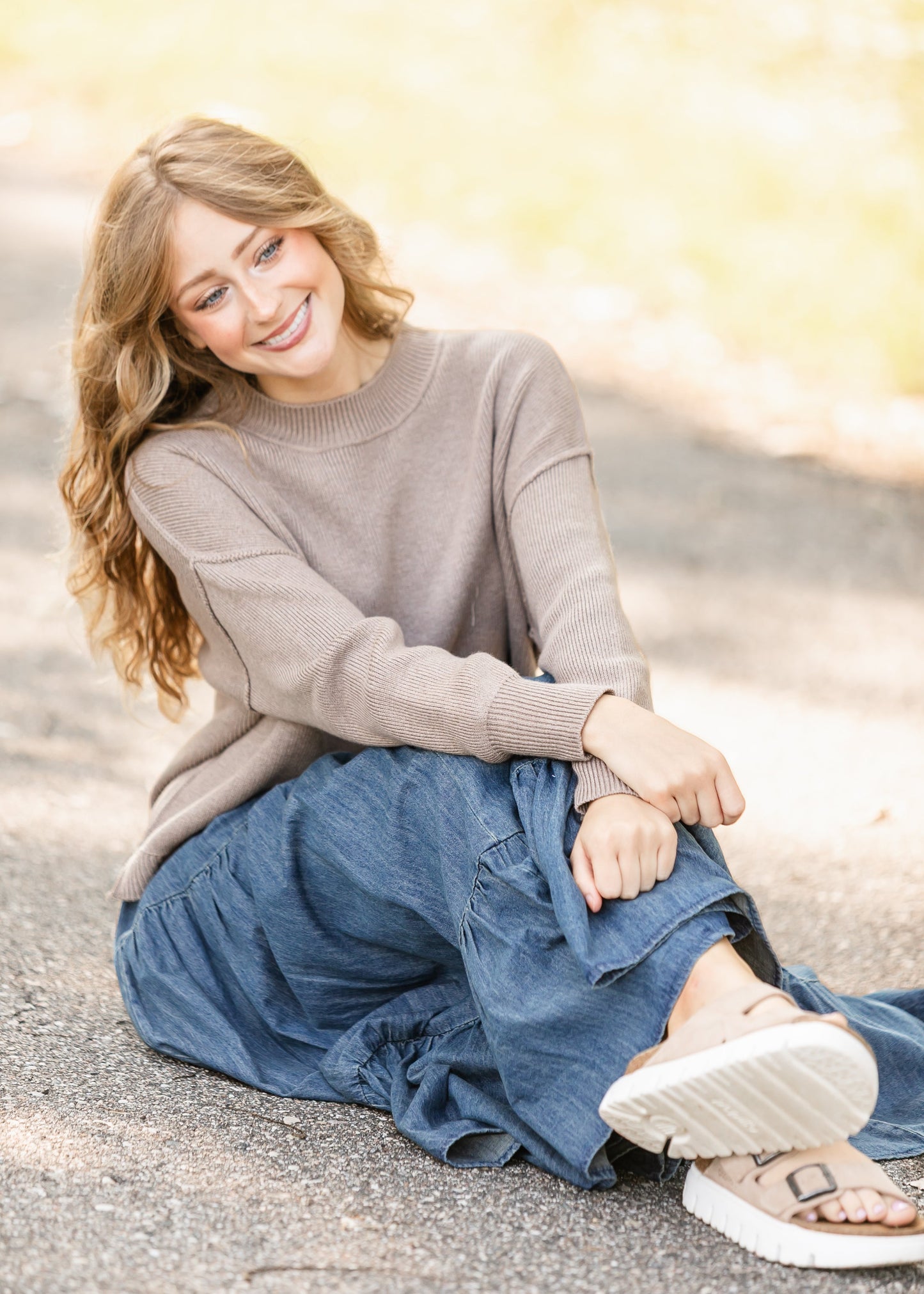 Mocha Ribbed Knit Sweater - FINAL SALE