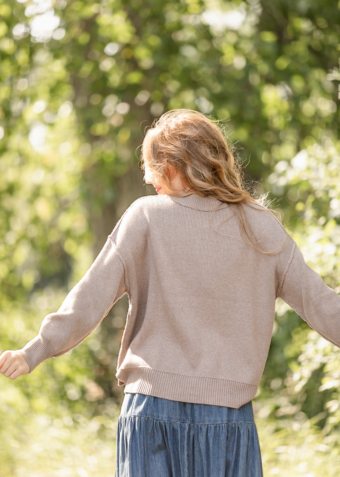 Mocha Ribbed Knit Sweater - FINAL SALE