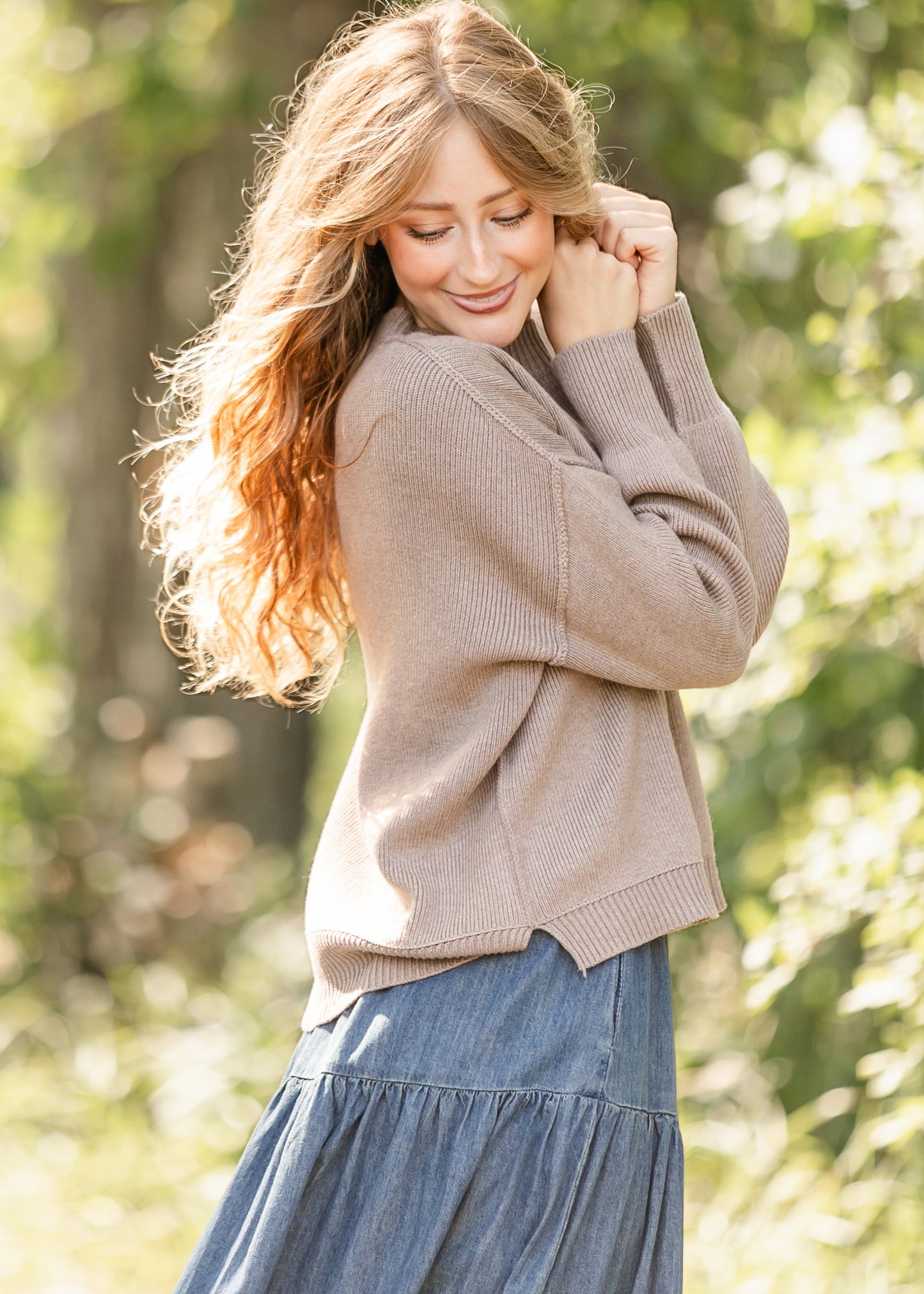 Mocha Ribbed Knit Sweater - FINAL SALE