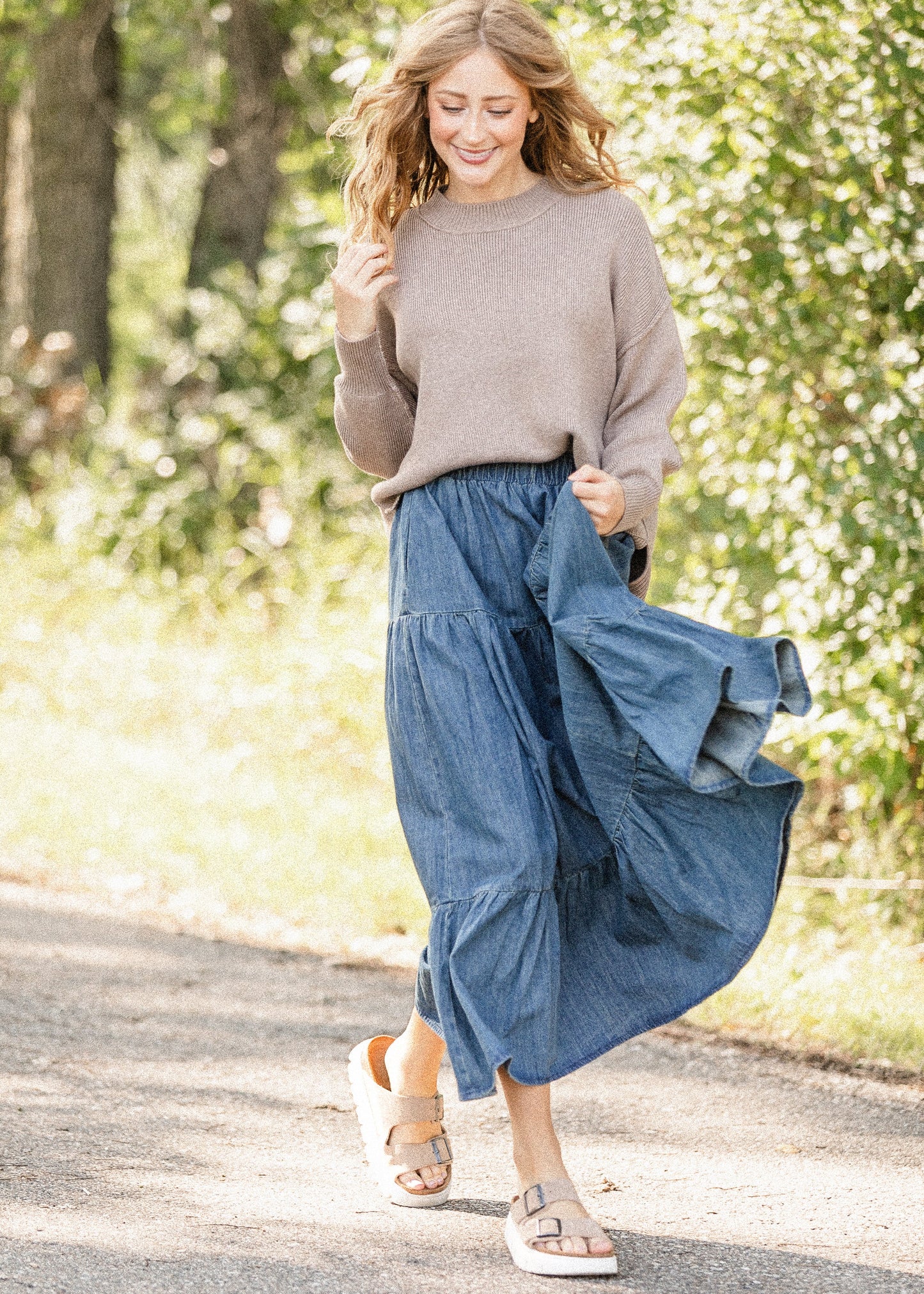 Mocha Ribbed Knit Sweater - FINAL SALE