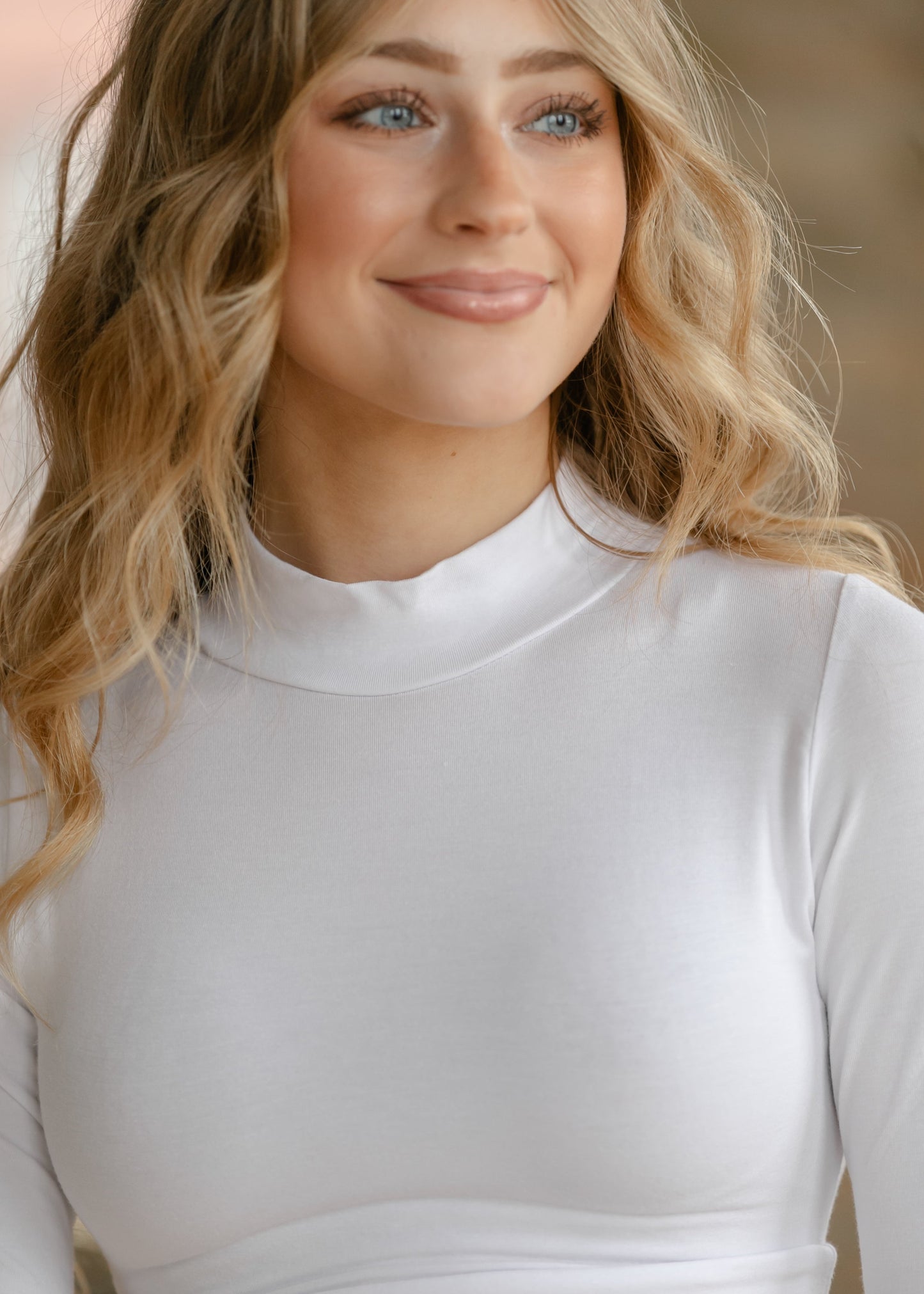 Mockneck Elbow Sleeve Halftee