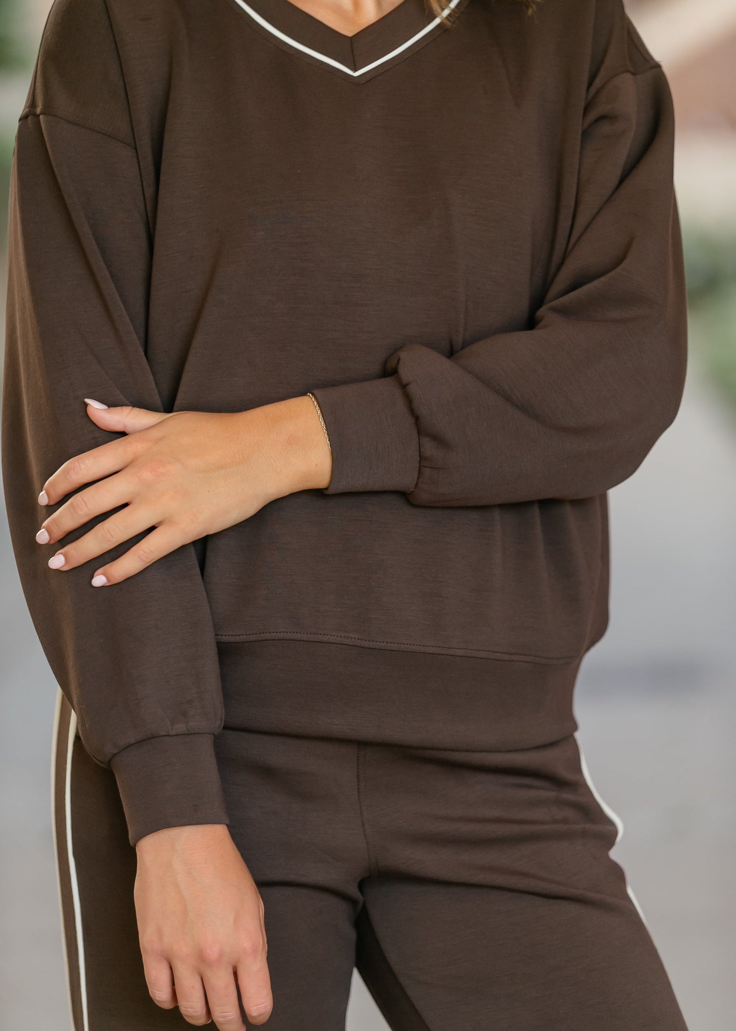 Modal Scuba V-neck Top - FINAL SALE