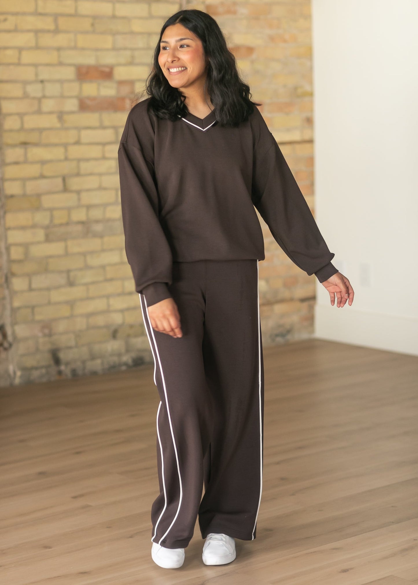 Modal Scuba V-neck Top - FINAL SALE