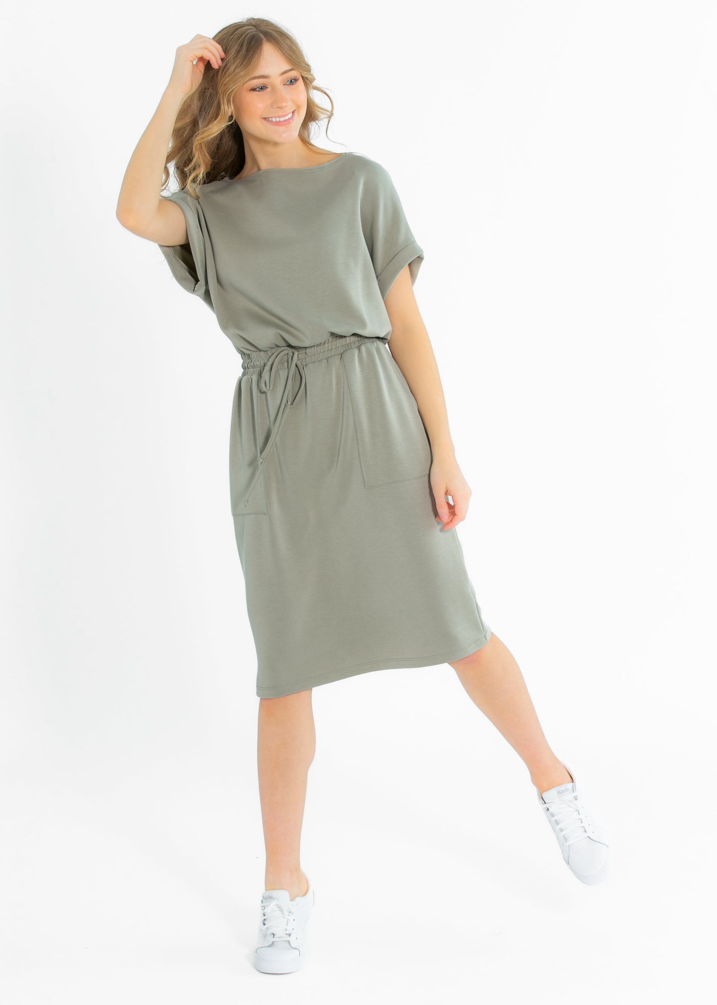 Modal Silky Short Sleeve Dress - FINAL SALE