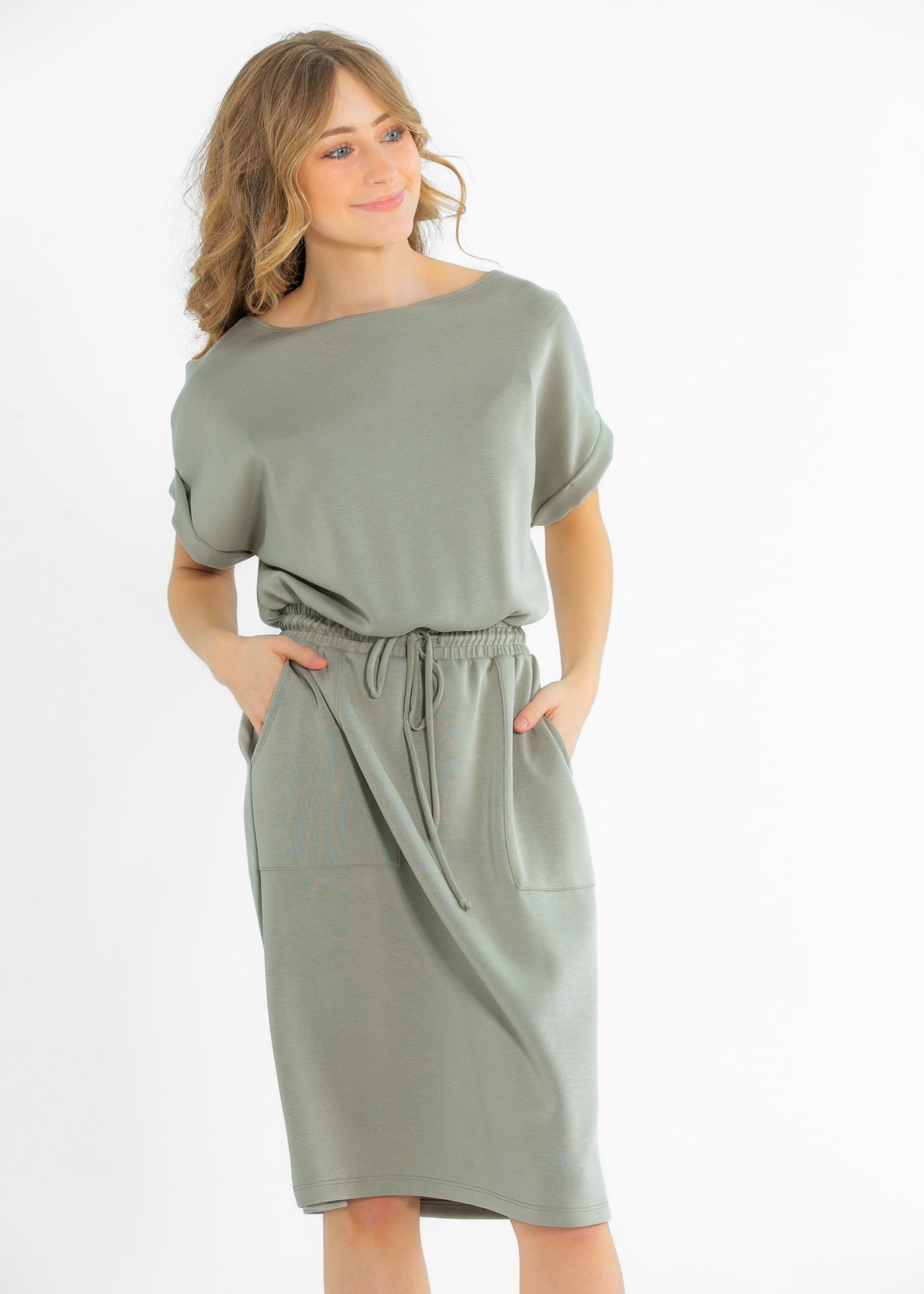Modal Silky Short Sleeve Dress - FINAL SALE