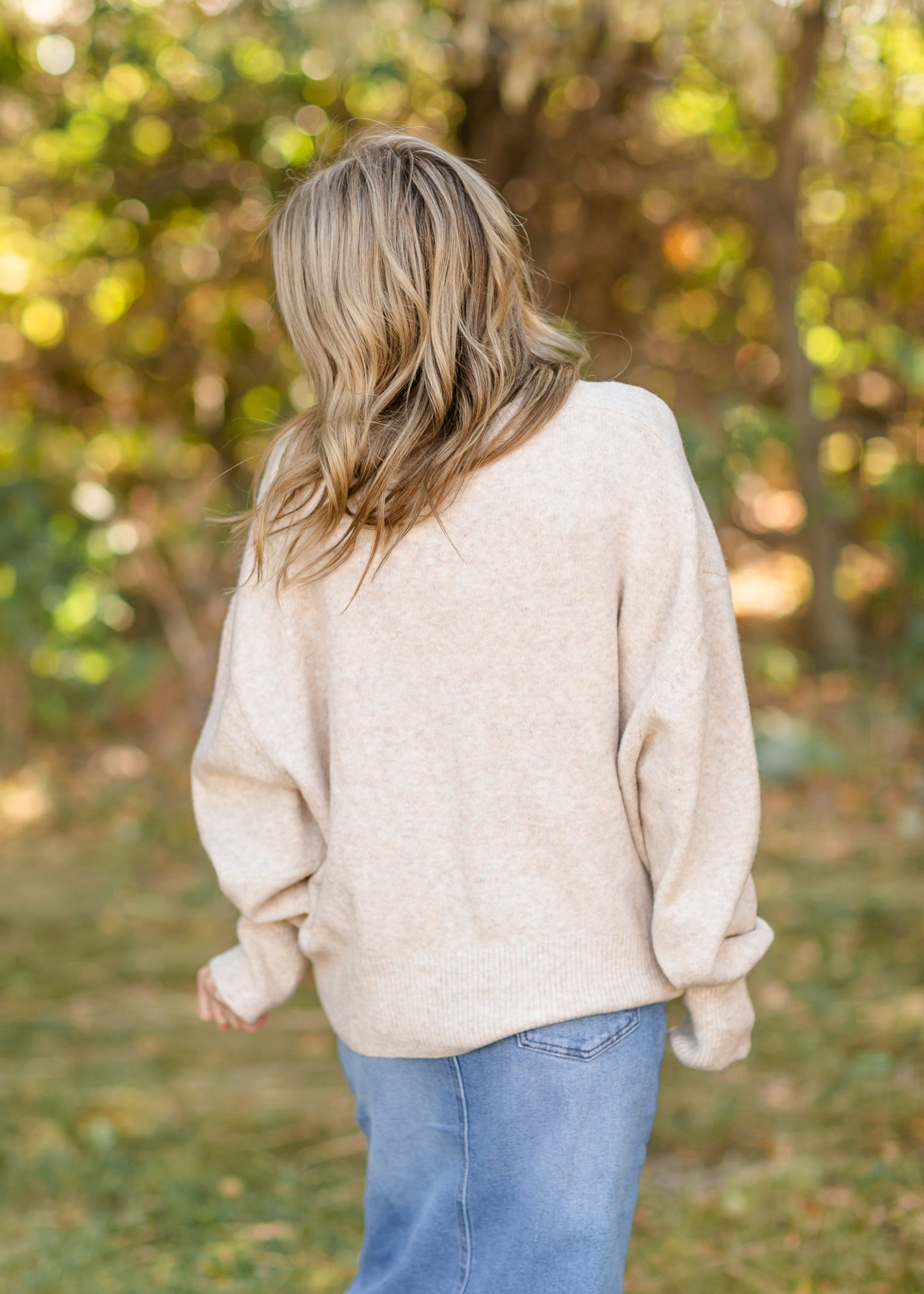 Emery Crewneck Heather Oat Sweater - FINAL SALE