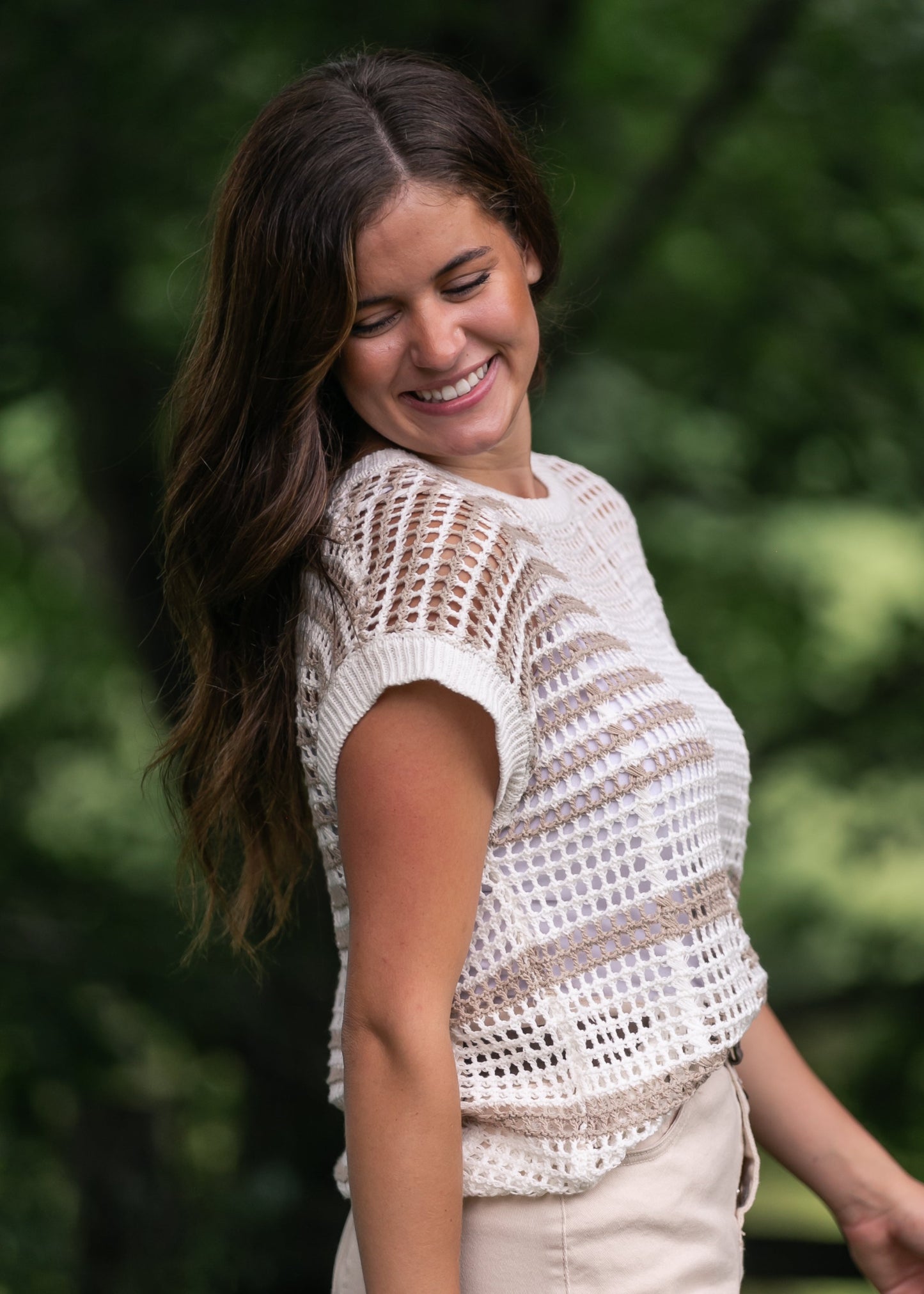 Multi Stripe Crochet Top - FINAL SALE