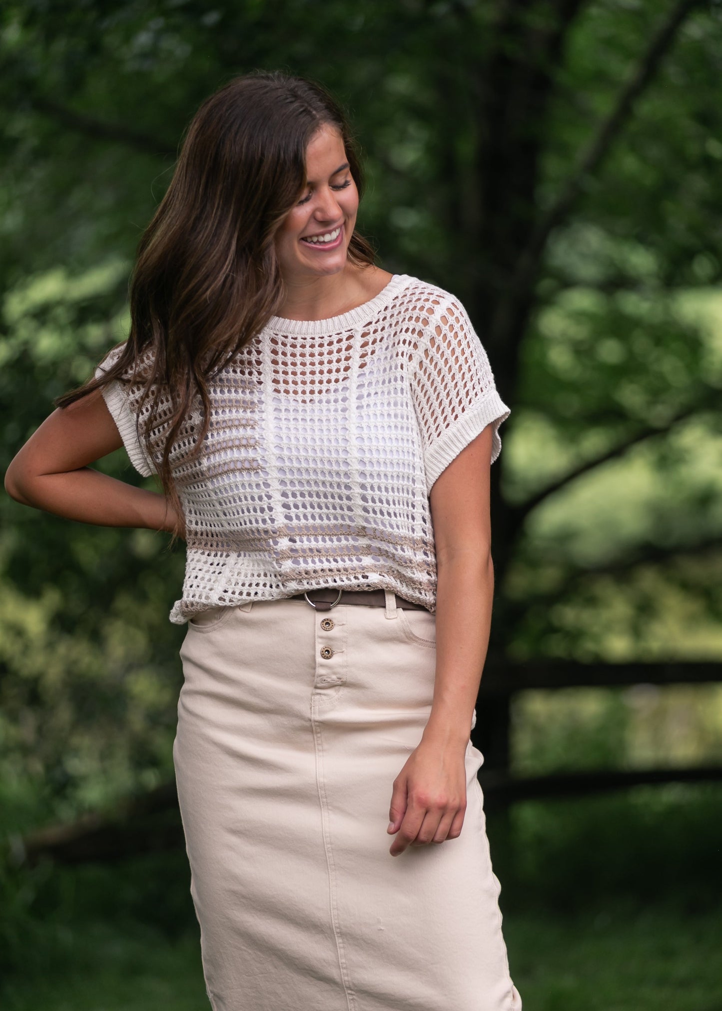 Multi Stripe Crochet Top - FINAL SALE
