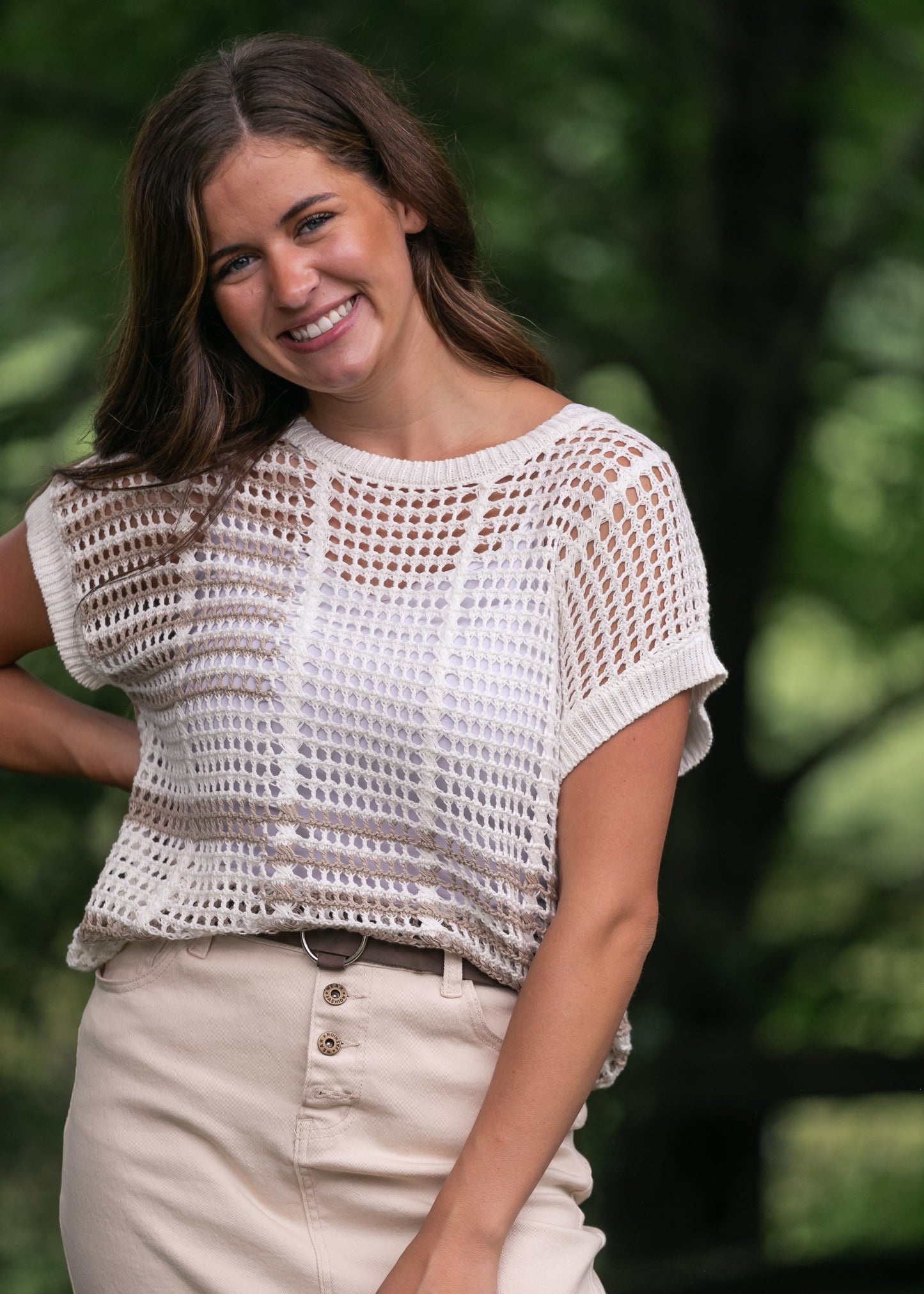 Multi Stripe Crochet Top - FINAL SALE
