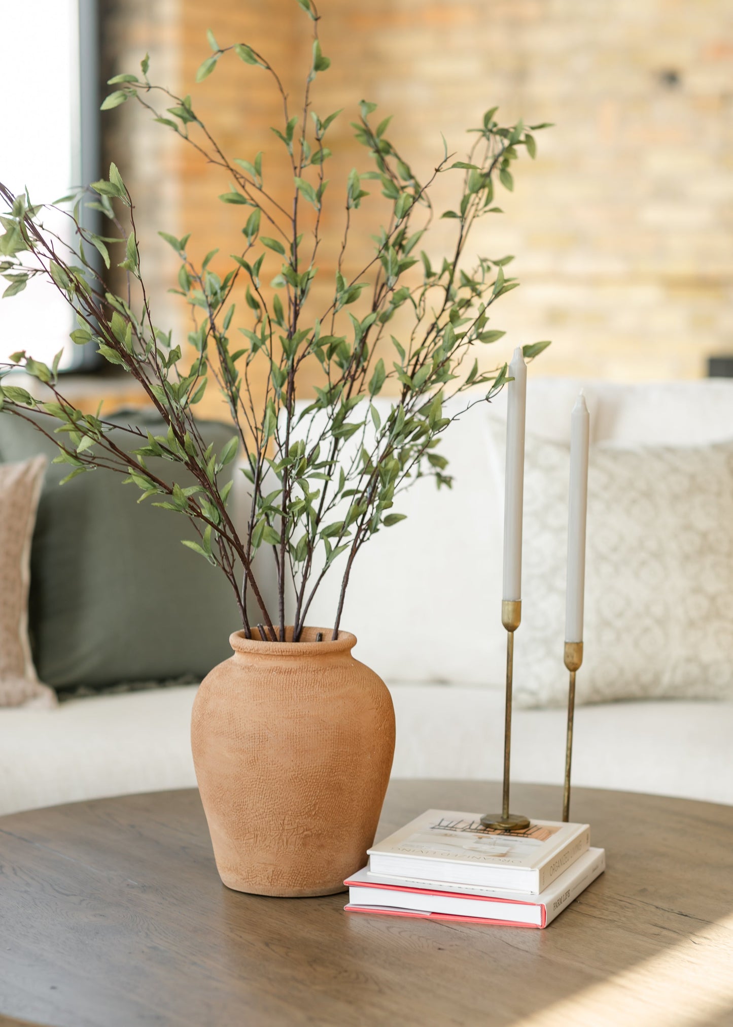 Natural Terracotta Wide Top Vase - FINAL SALE