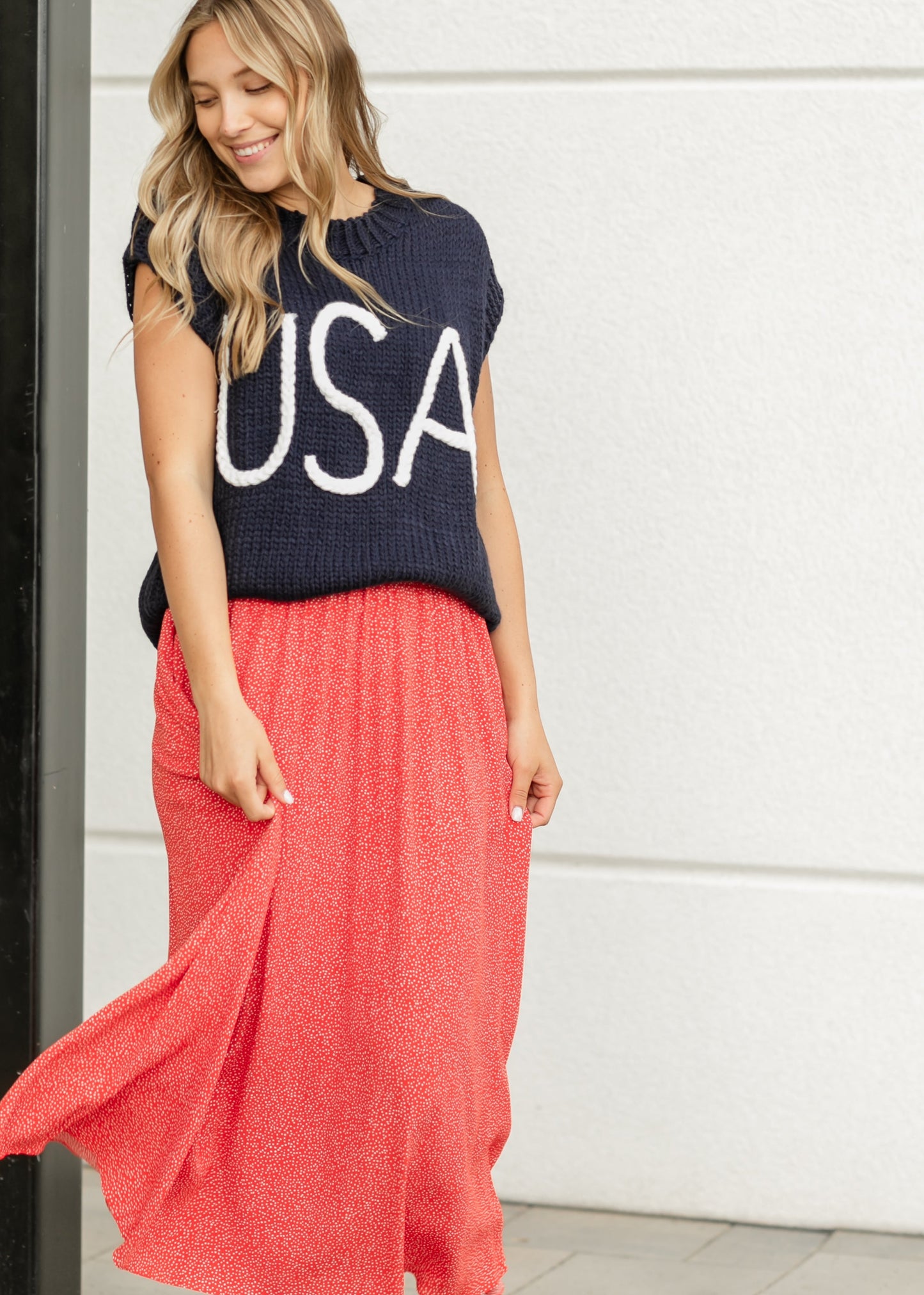 Navy USA Sweater Vest - FINAL SALE
